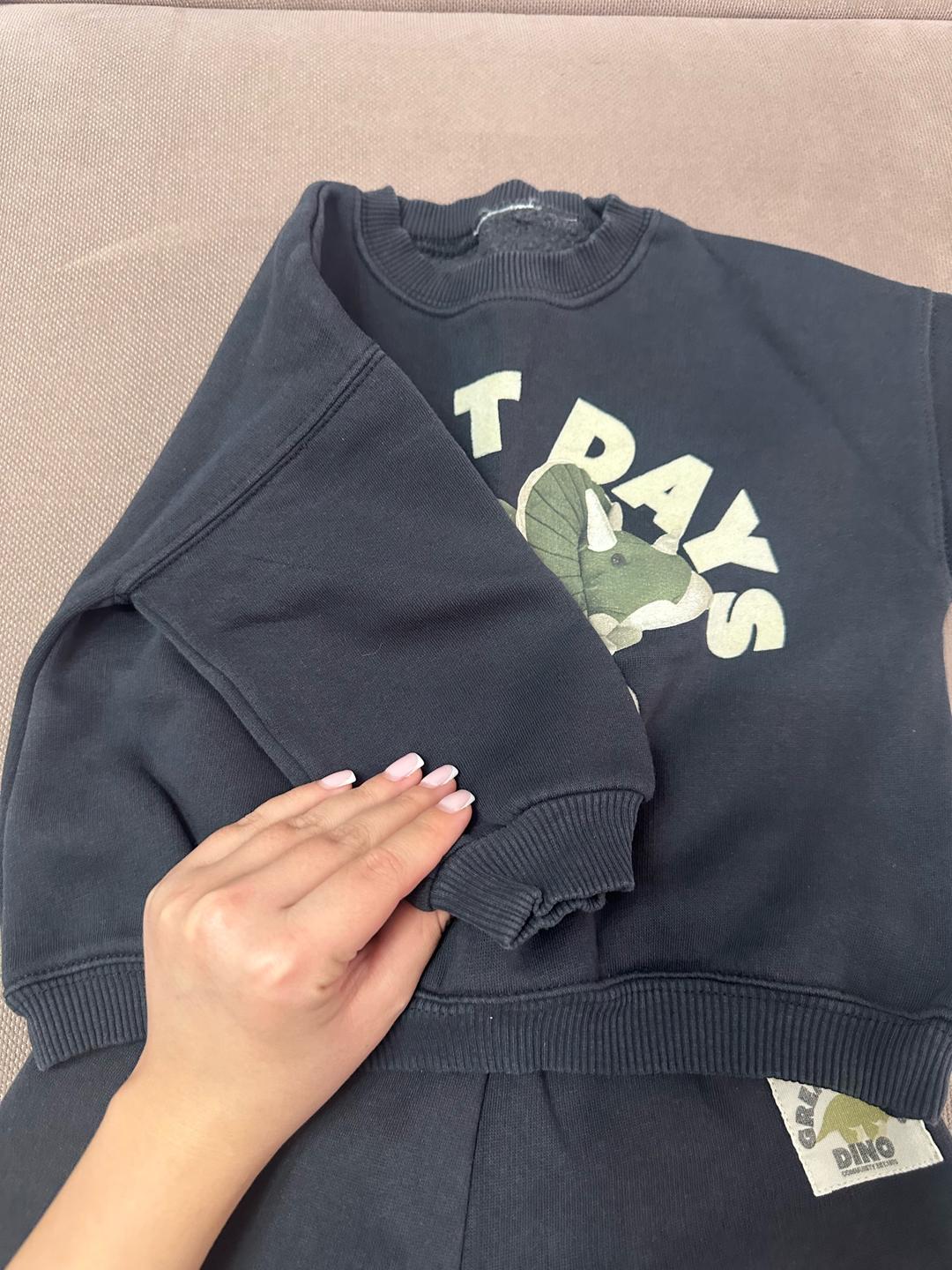 Zara Детский костюм с принтом динозавра — фото 2