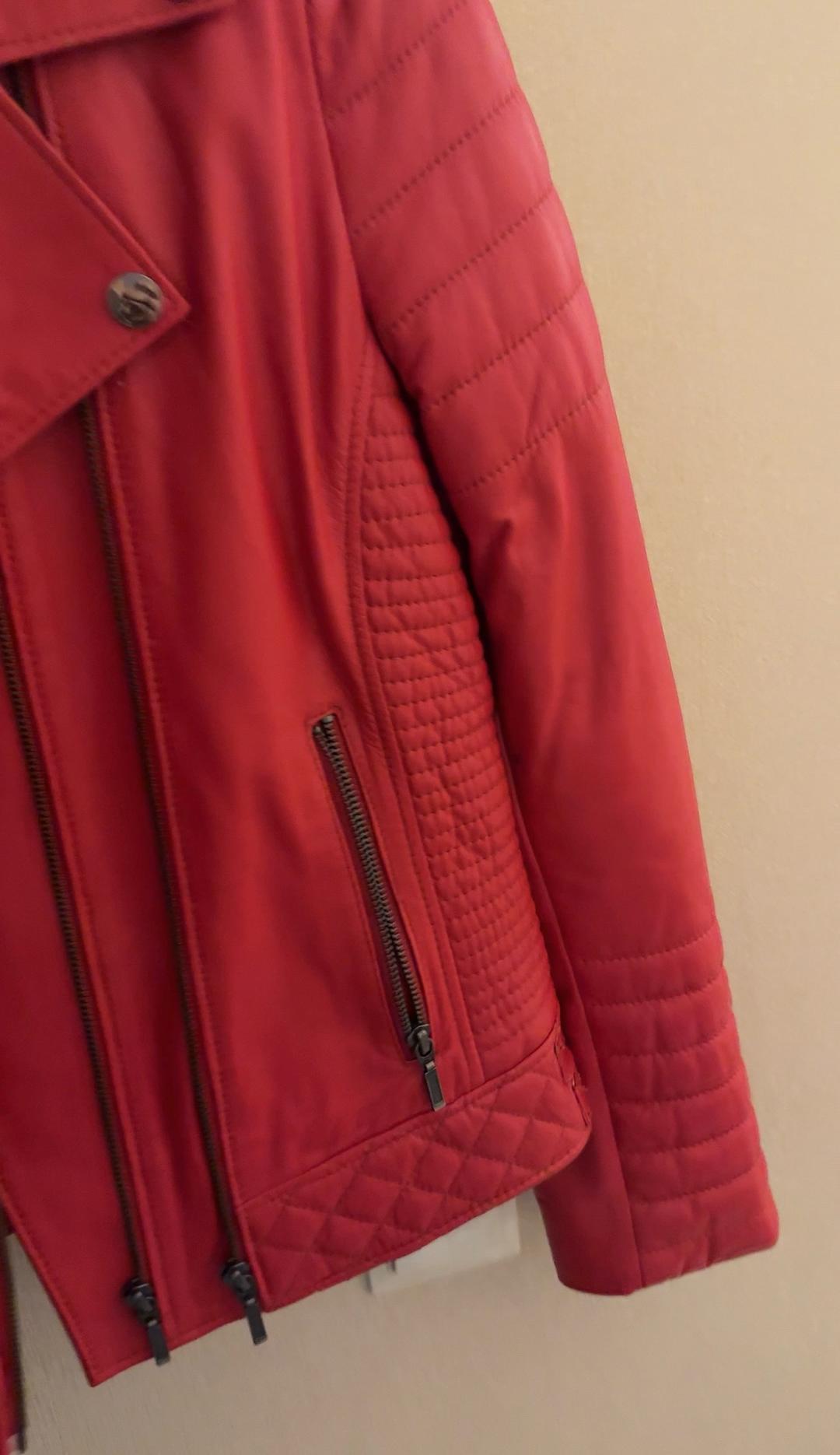 midi leather Куртка косуха кожаная — фото 2