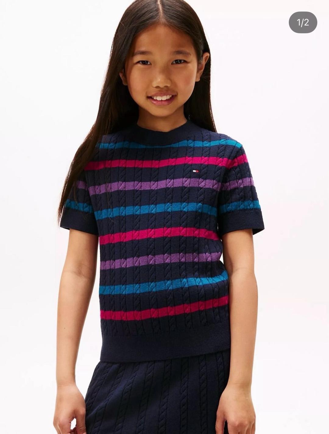 Tommy Hilfiger Кофта/ легкий свитер с коротким рукавами Tommy Hilfigher новая — фото 2