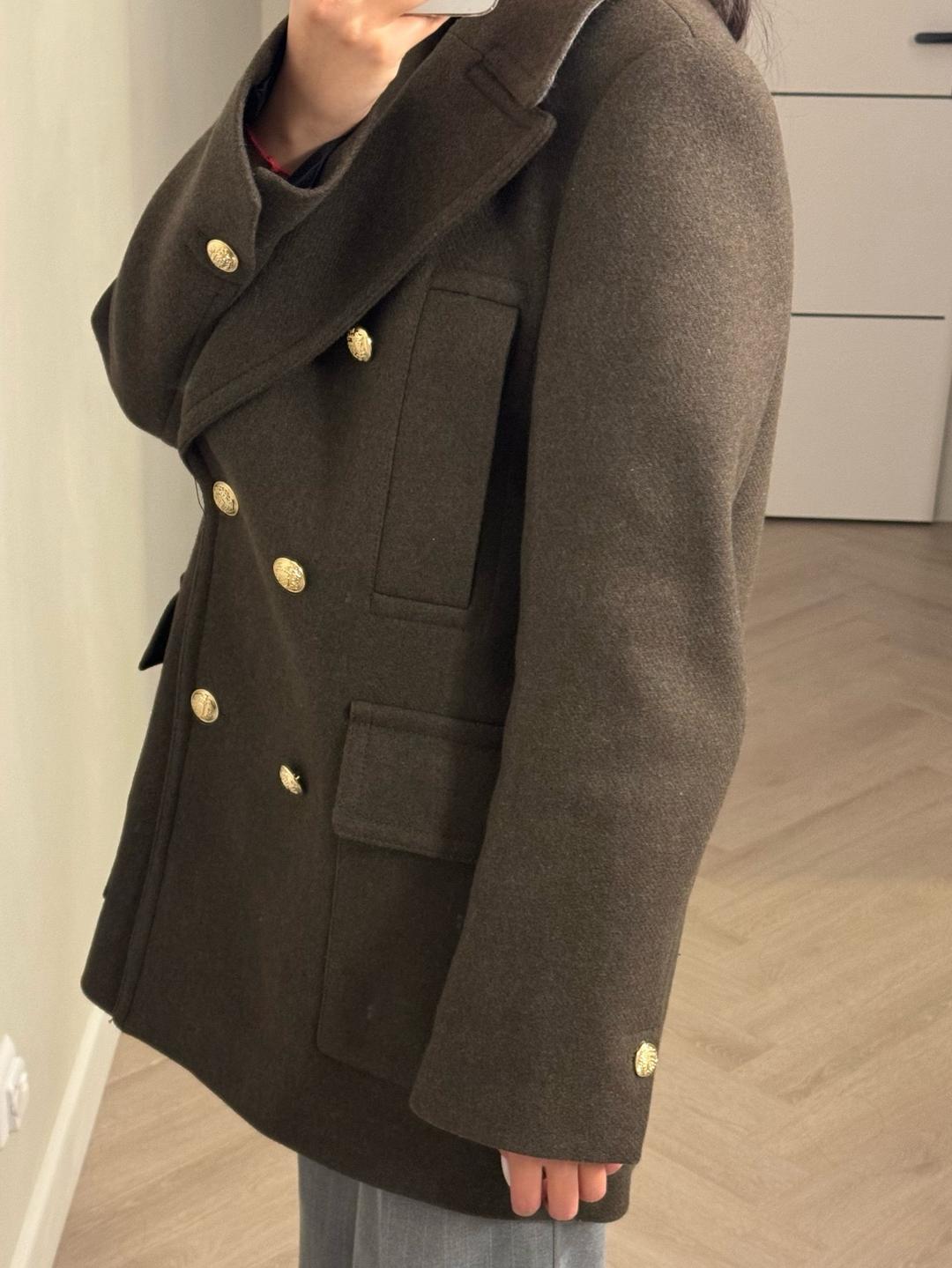 Zara ZARA пальто двубортный — фото 2