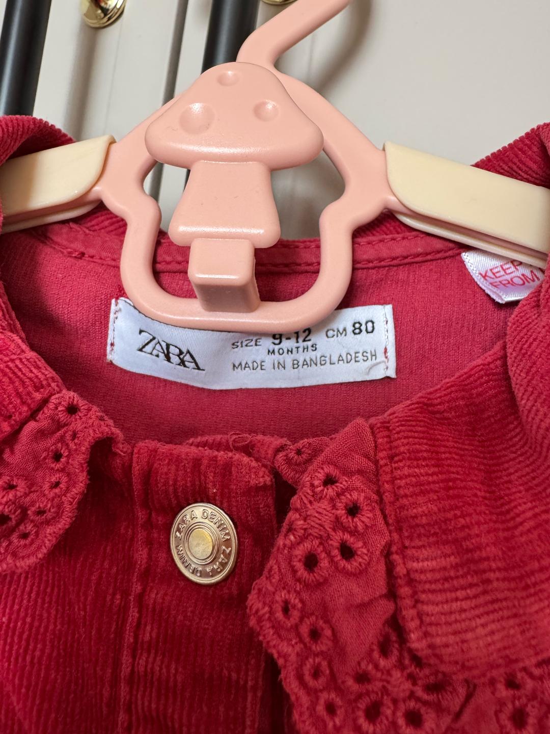 Zara Платье Zara из вельвета для девочки — фото 2
