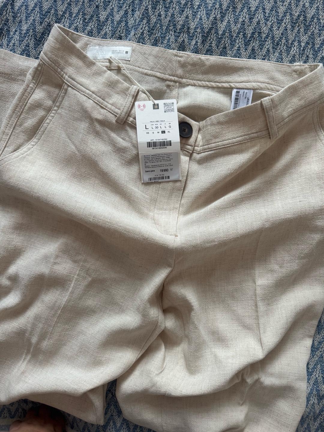 Zara Льняные брюки Zara — фото 2