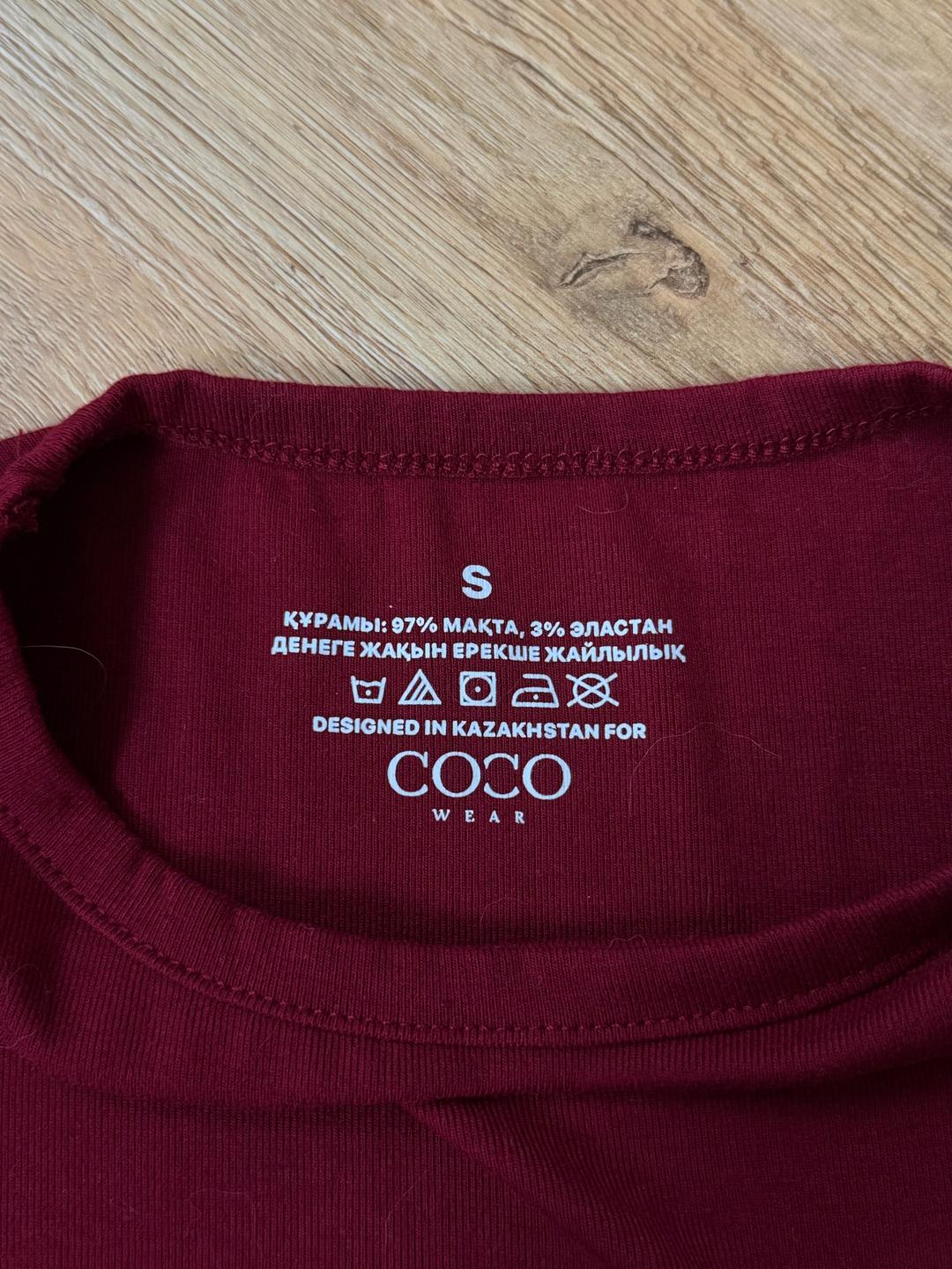 COCO wear бордовая футболка Coco Wear — фото 2