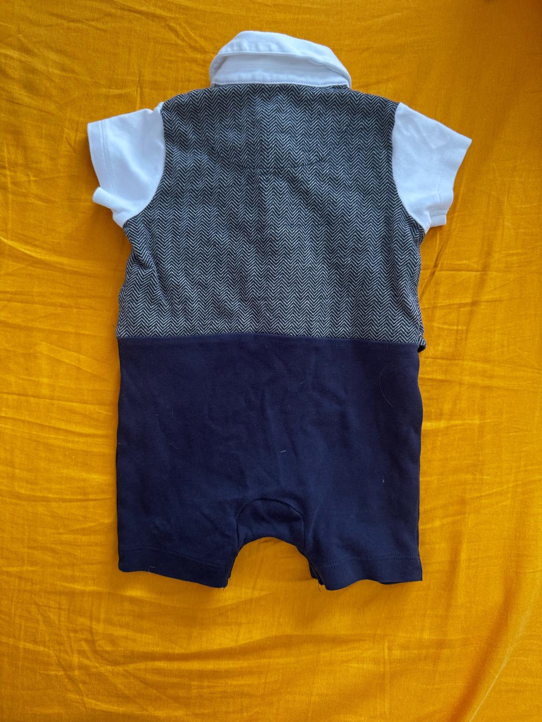 Next Ромпер/ БОДИ  Next Baby с имитацией жилетки и бабочкой — фото 2