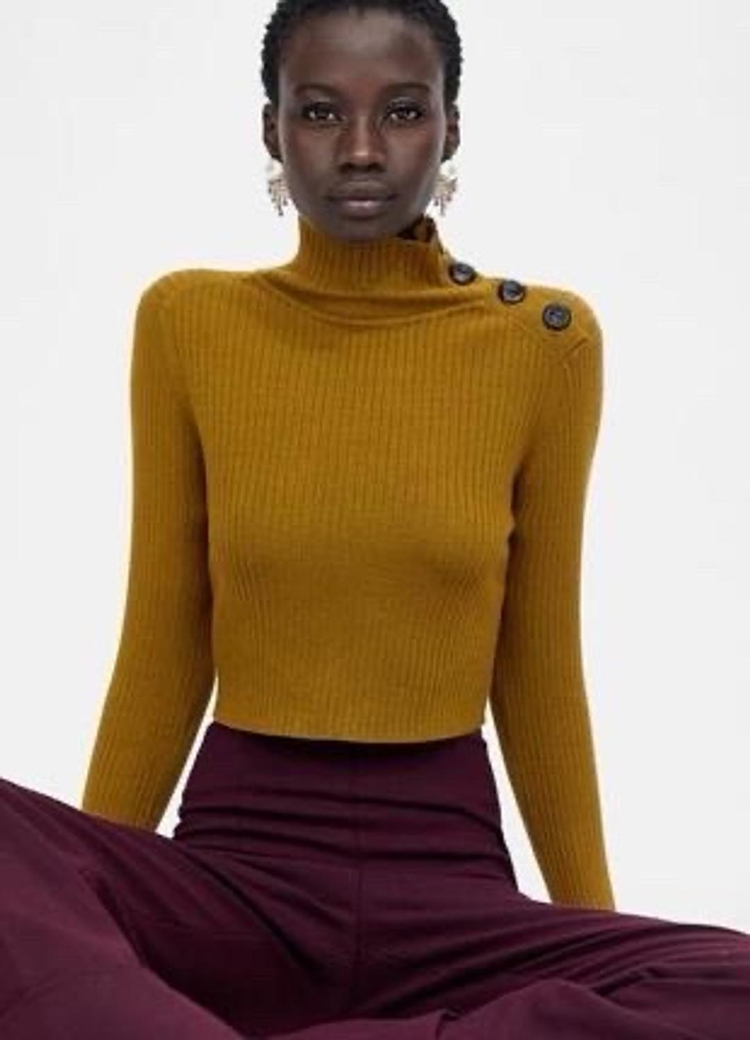 Zara Кроп лонгслив Zara knit m — фото 2