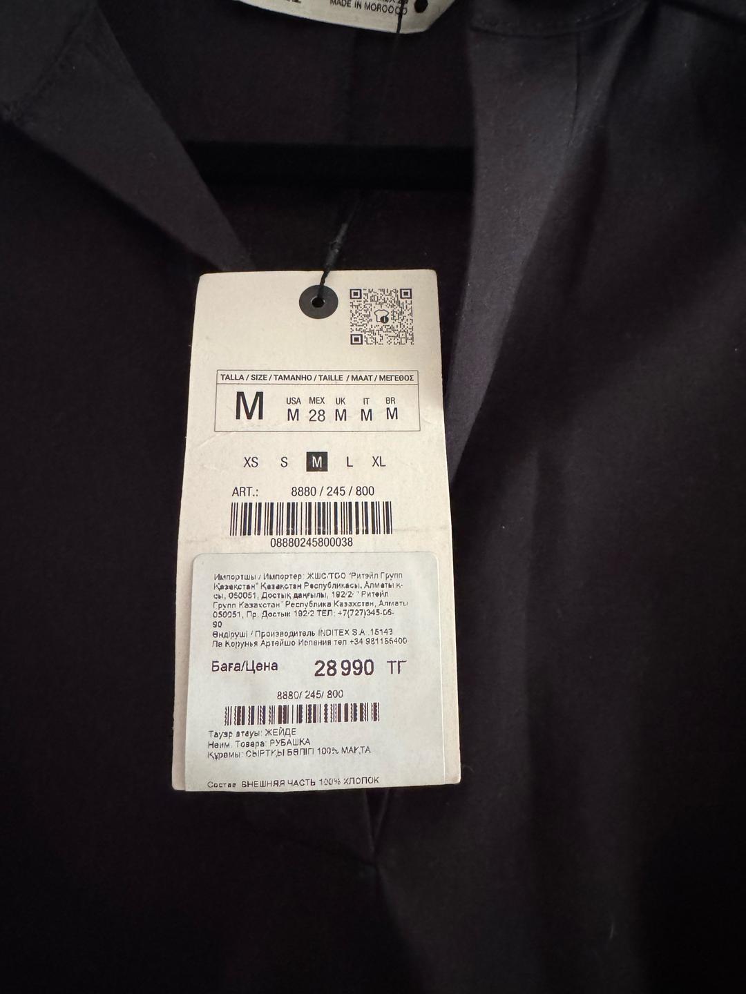 Zara Черное платье-рубашка Zara — фото 2