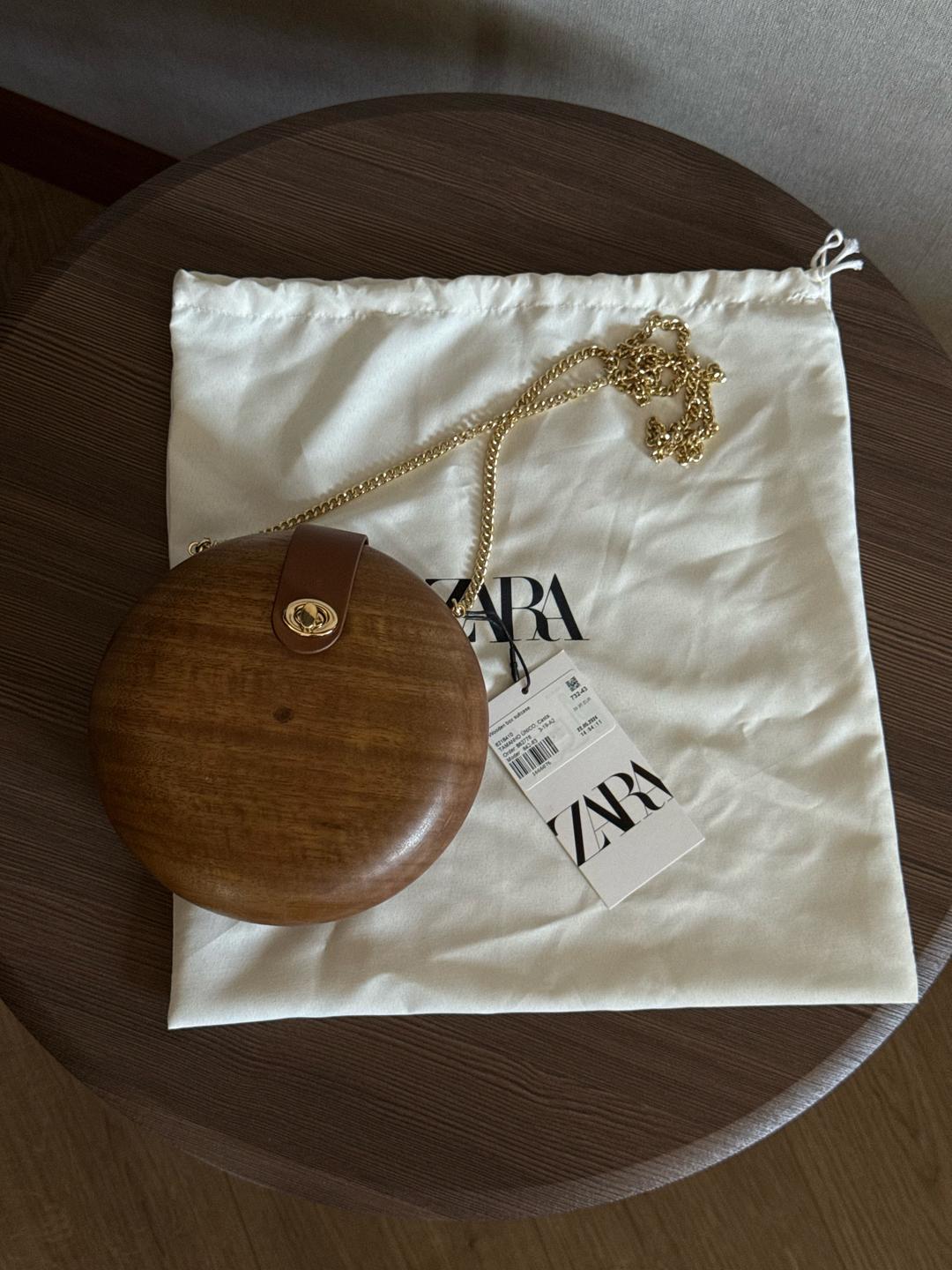 Zara Круглая деревянная сумка Zara — фото 2