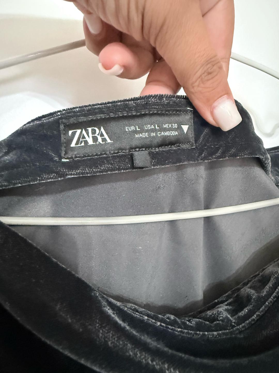 Zara Юбка в пол из бархата — фото 2