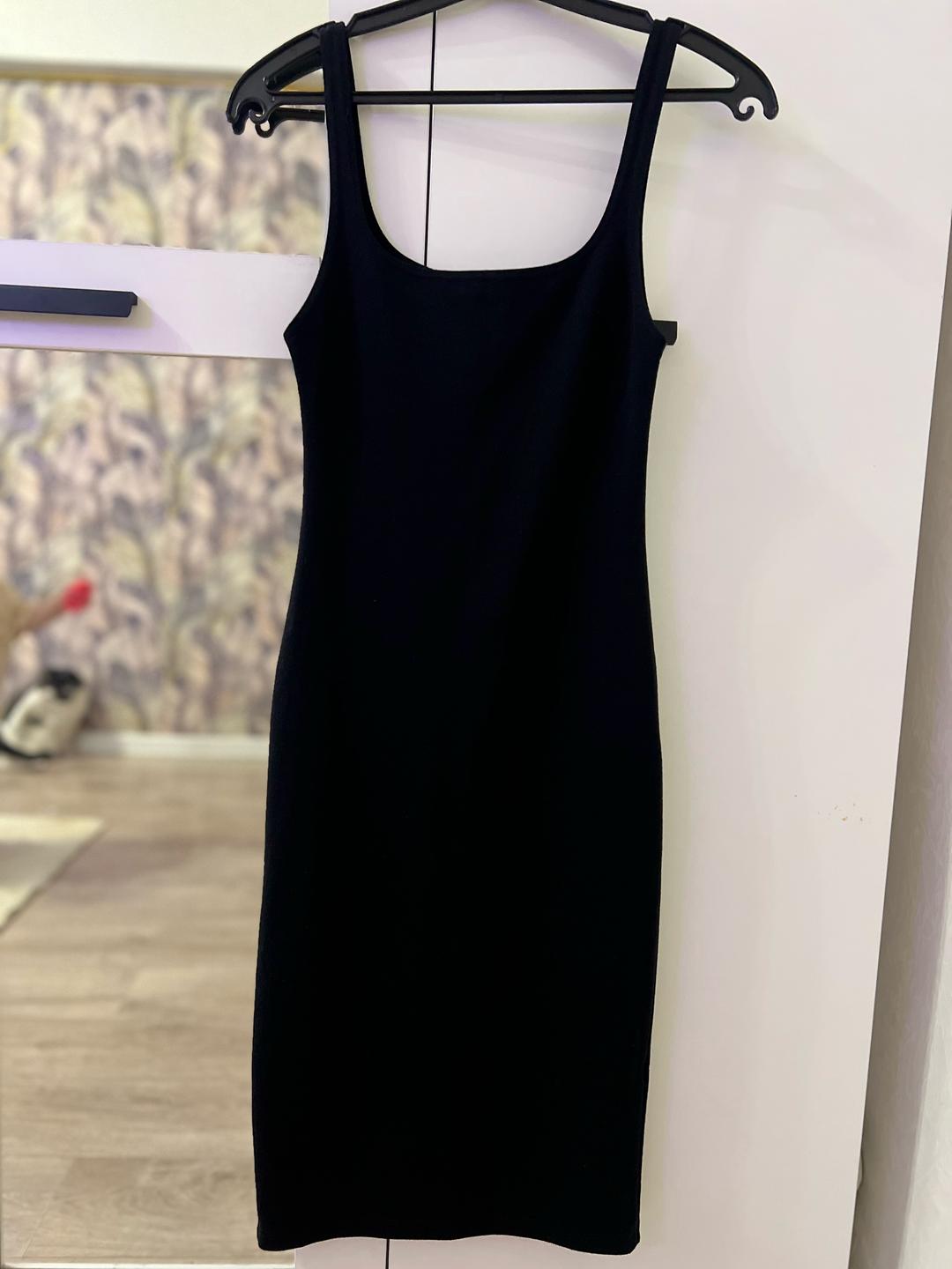 Zara Платье ZARA миди черное — фото 2