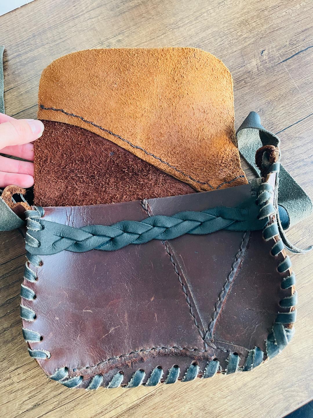 Handmade (ручная работа) Кожаная сумка через плечо, кросс-боди — фото 2
