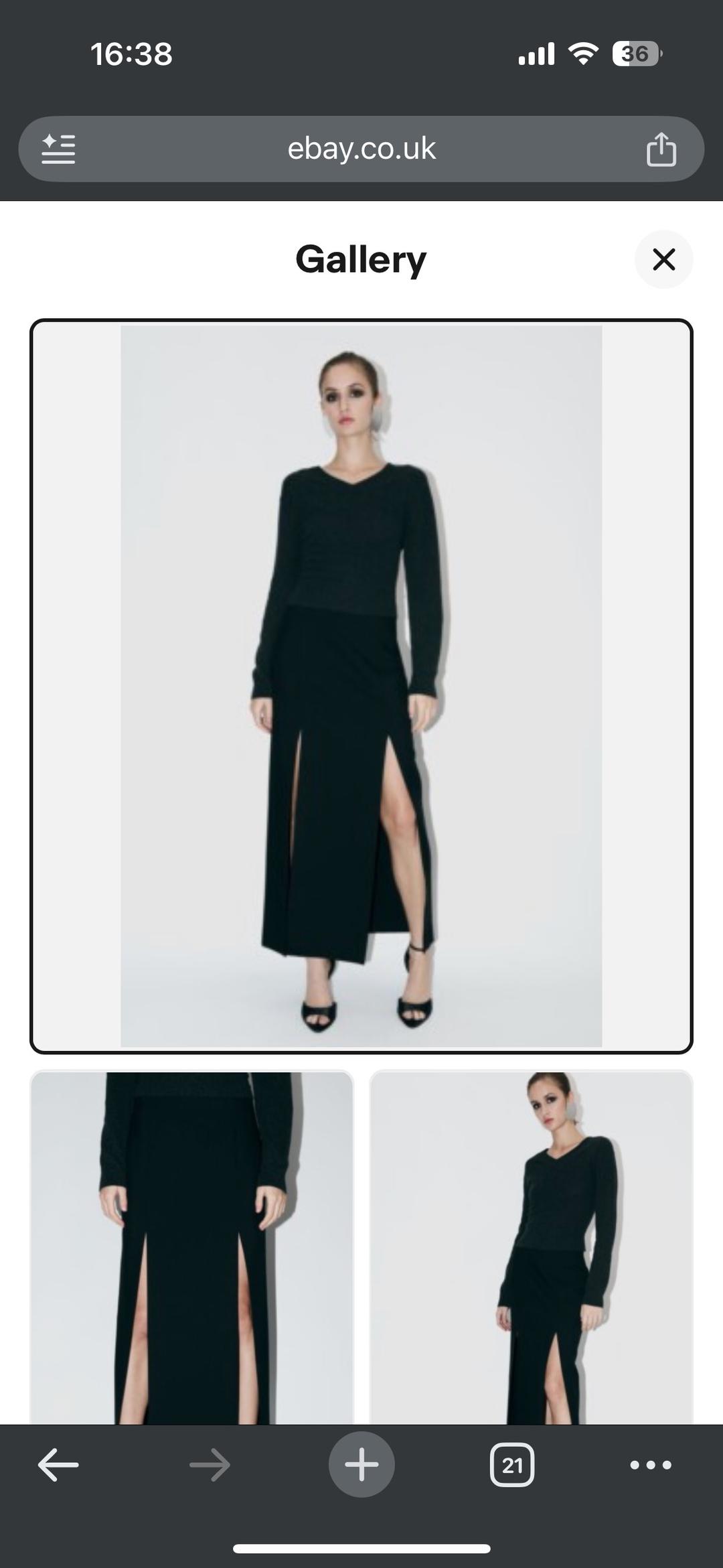 Zara Юбка с разрезами Zara — фото 2