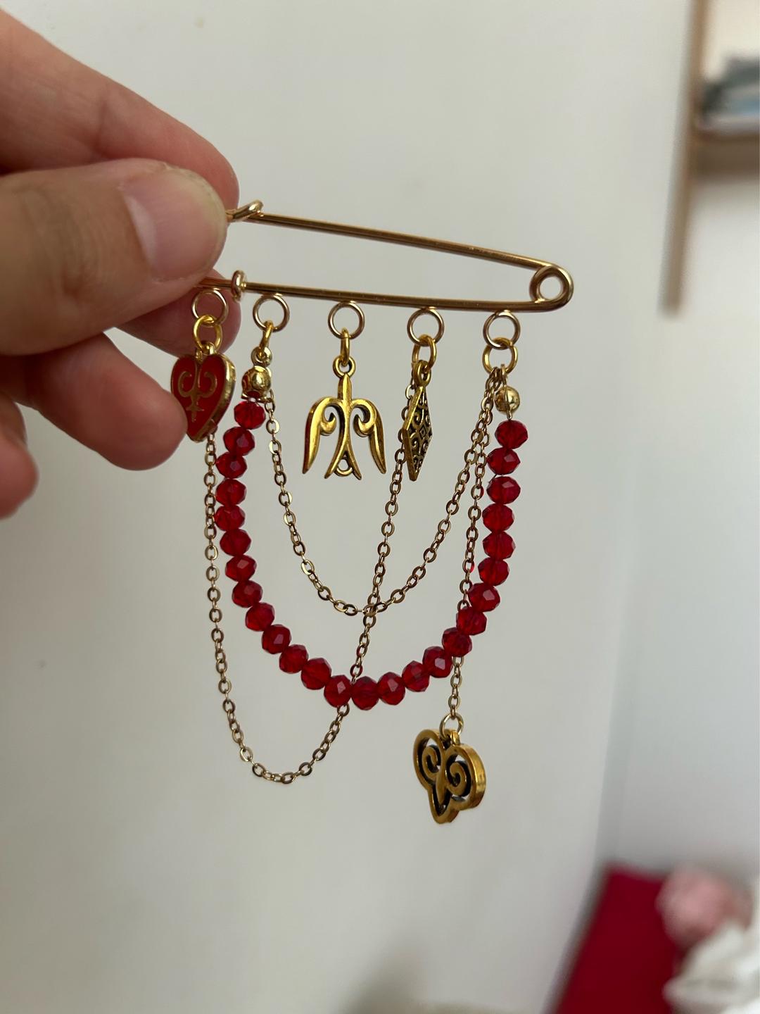 Handmade (ручная работа) Брошь булавка в национальном стиле — фото 2
