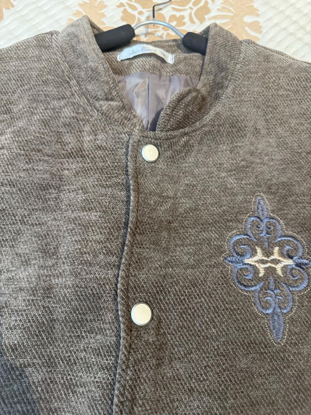 amir brand Мужской вельветовый жилет с вышивкой — фото 2