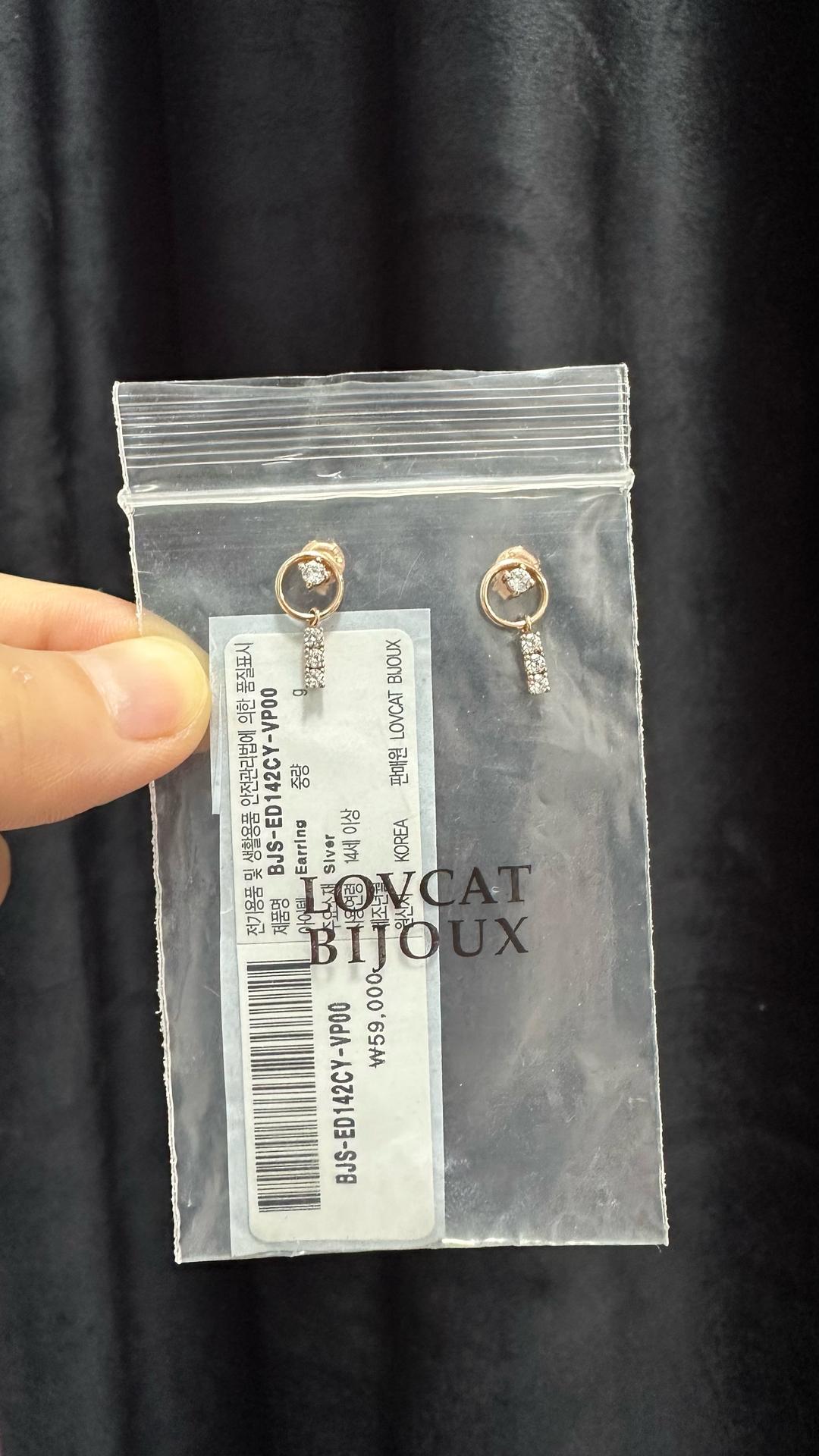 LOVCAT BIJOUX Серьги серебро Корея — фото 2