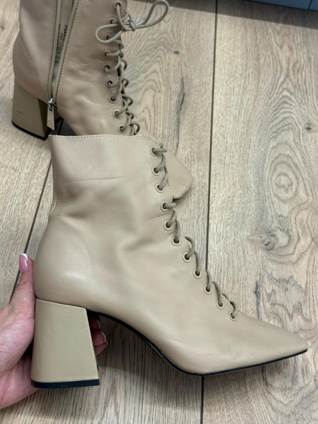 Zara Ботильоны Зара 15000 тг из натуральной кожи — фото 2