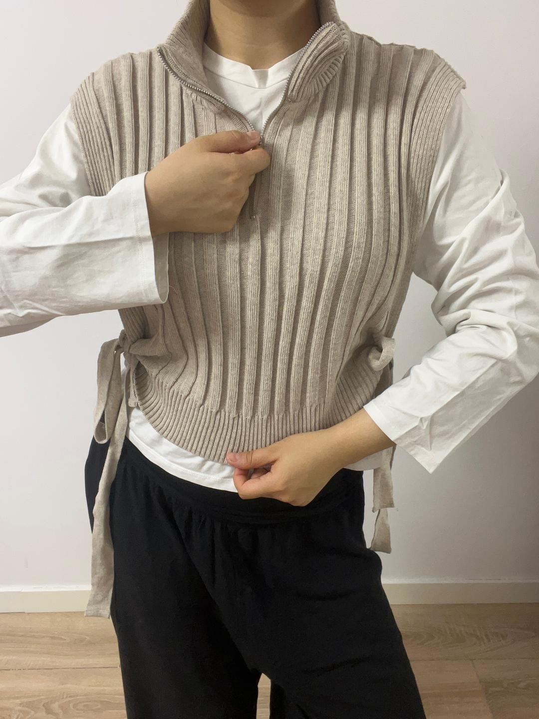 Zara Кофточка белая + кофточка вязанная с верху — фото 2