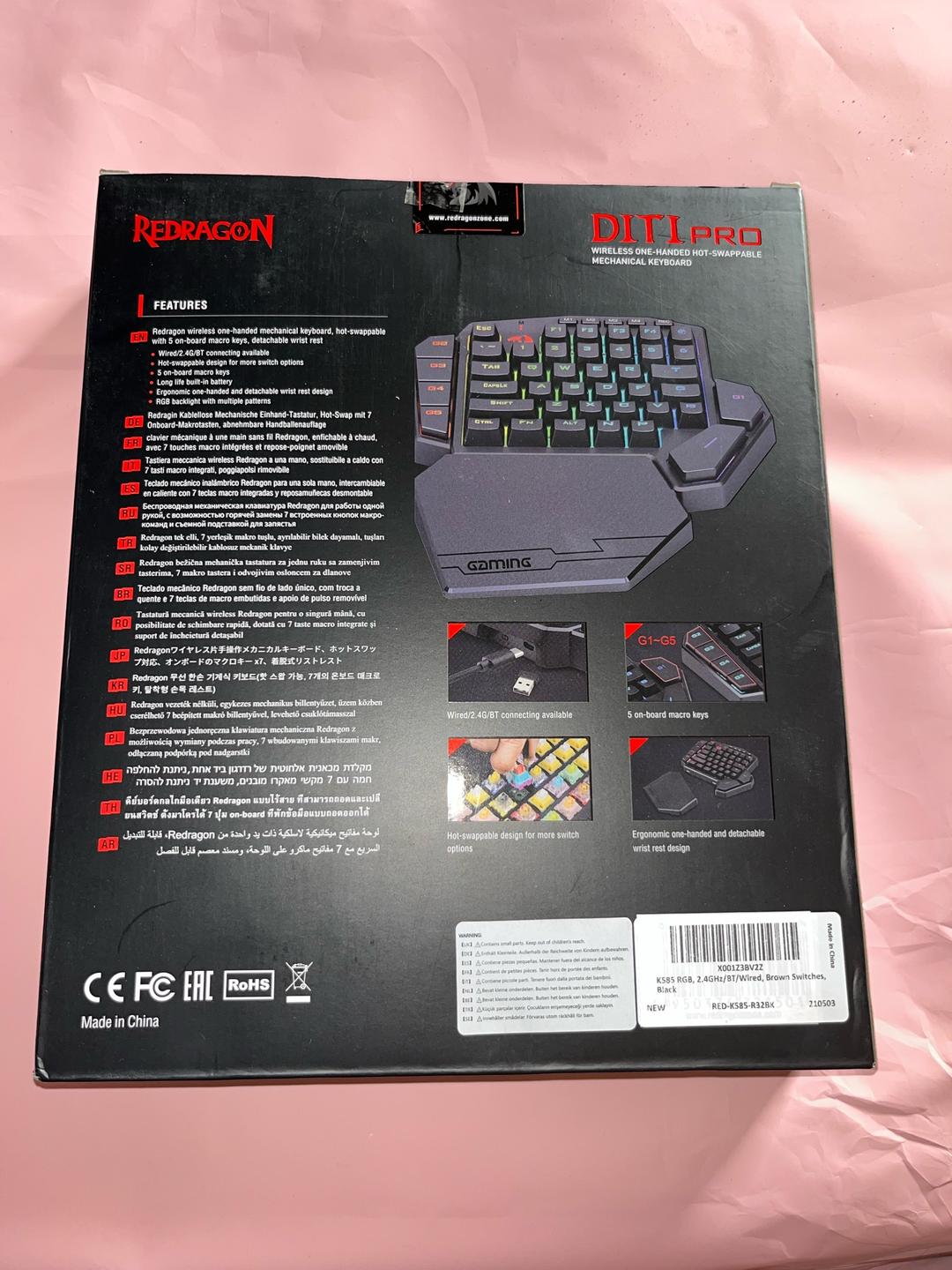 Redragon Redragon K585 DITI Pro — беспроводной одноручный механический кейпад — фото 2