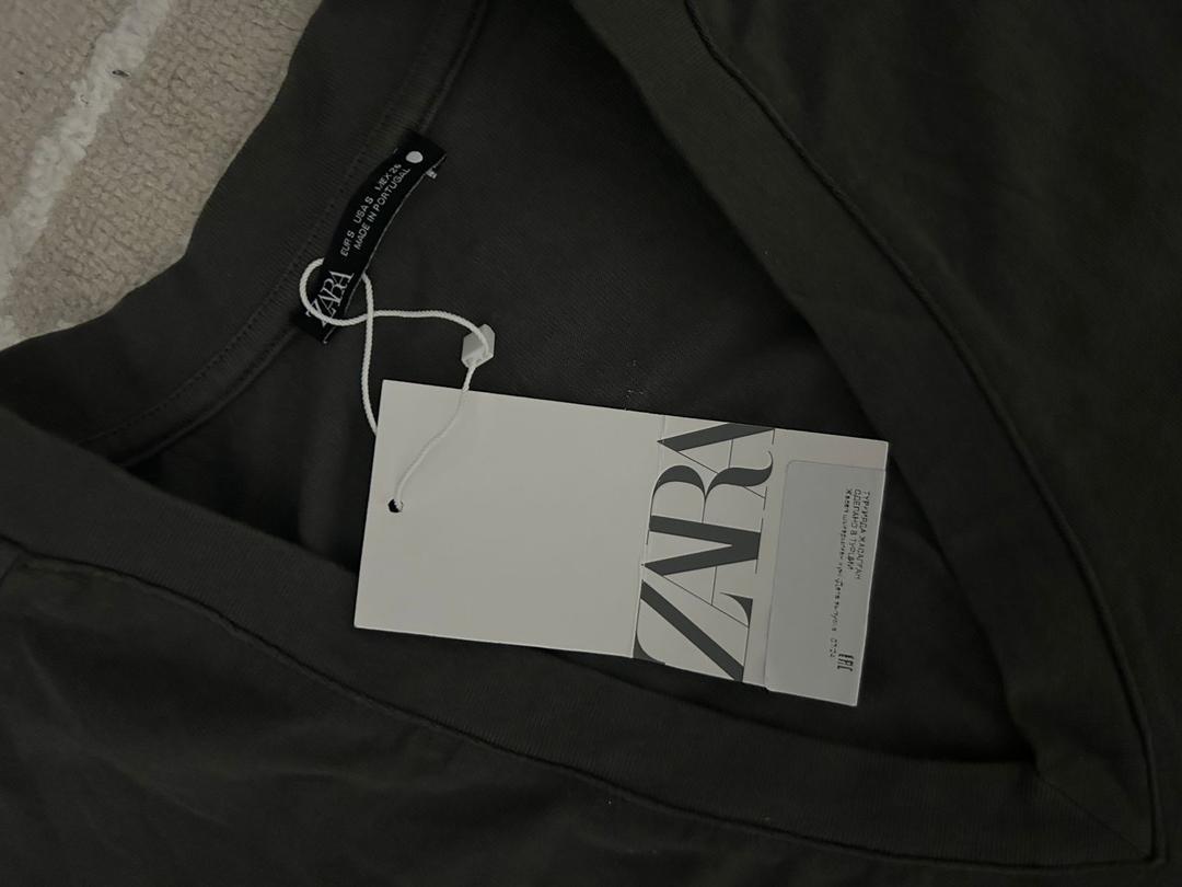 Zara Платье  футболка длинное  из плотного трикотажа Zara — фото 2