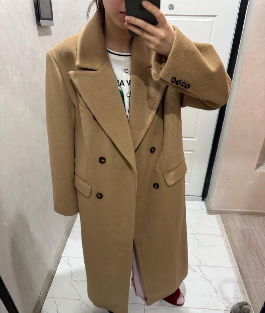 melin clo Двубортное пальто из шерсти альпака — фото 2