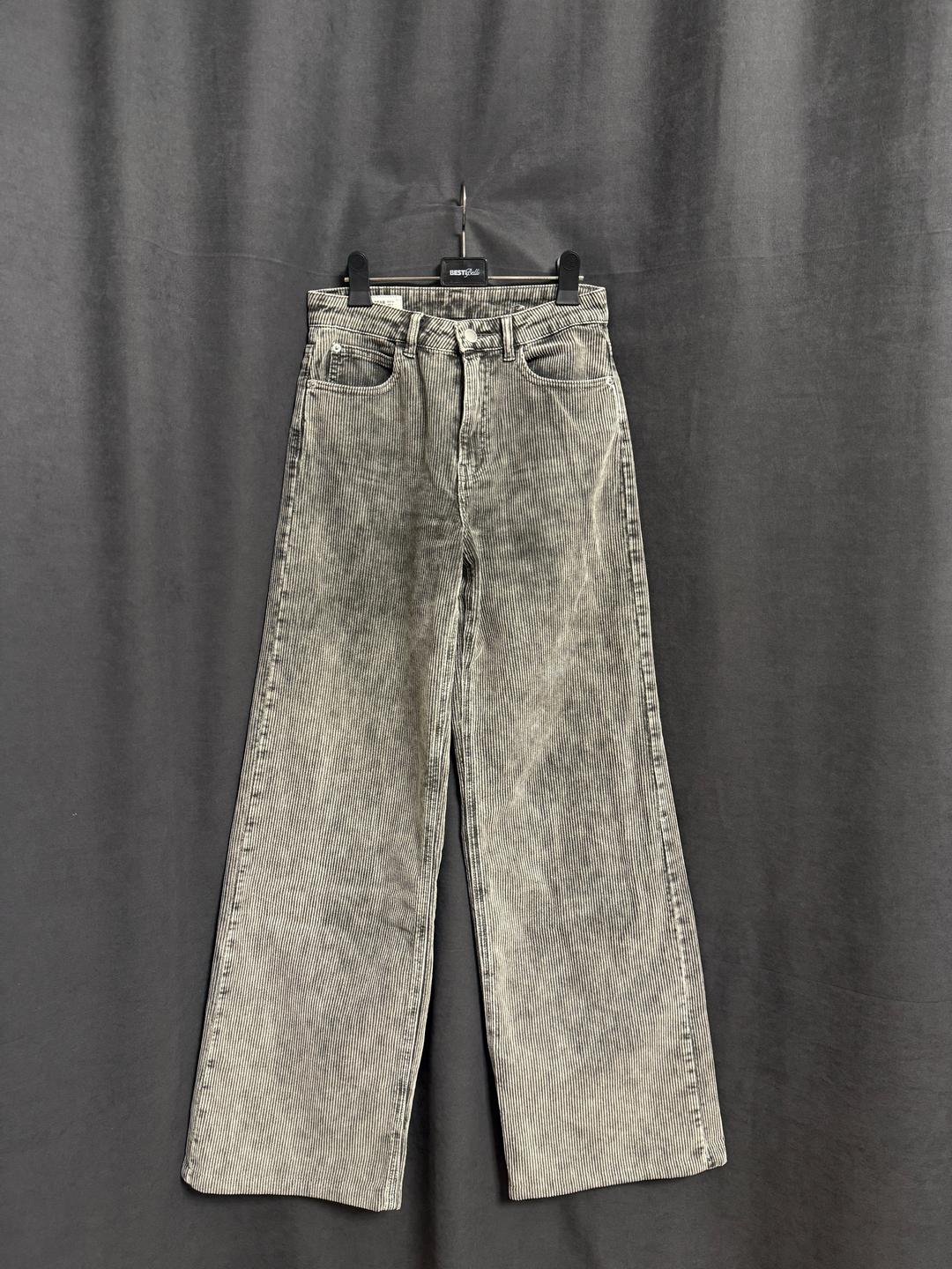 Pull & Bear Серые wide leg джинсы — фото 2