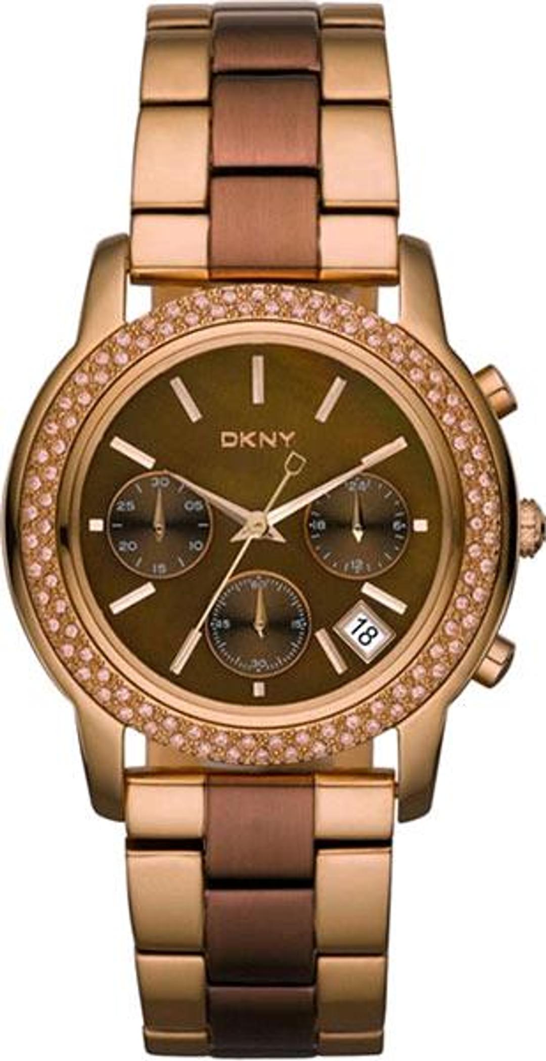 DKNY DKNY часы наручные позолоченные с кристаллами SWAROVSKI, унисекс — фото 2