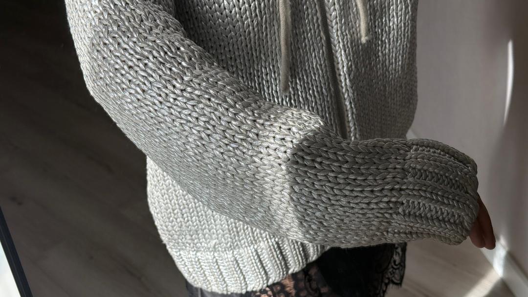 Zara Вязаное худи на молнии — фото 2