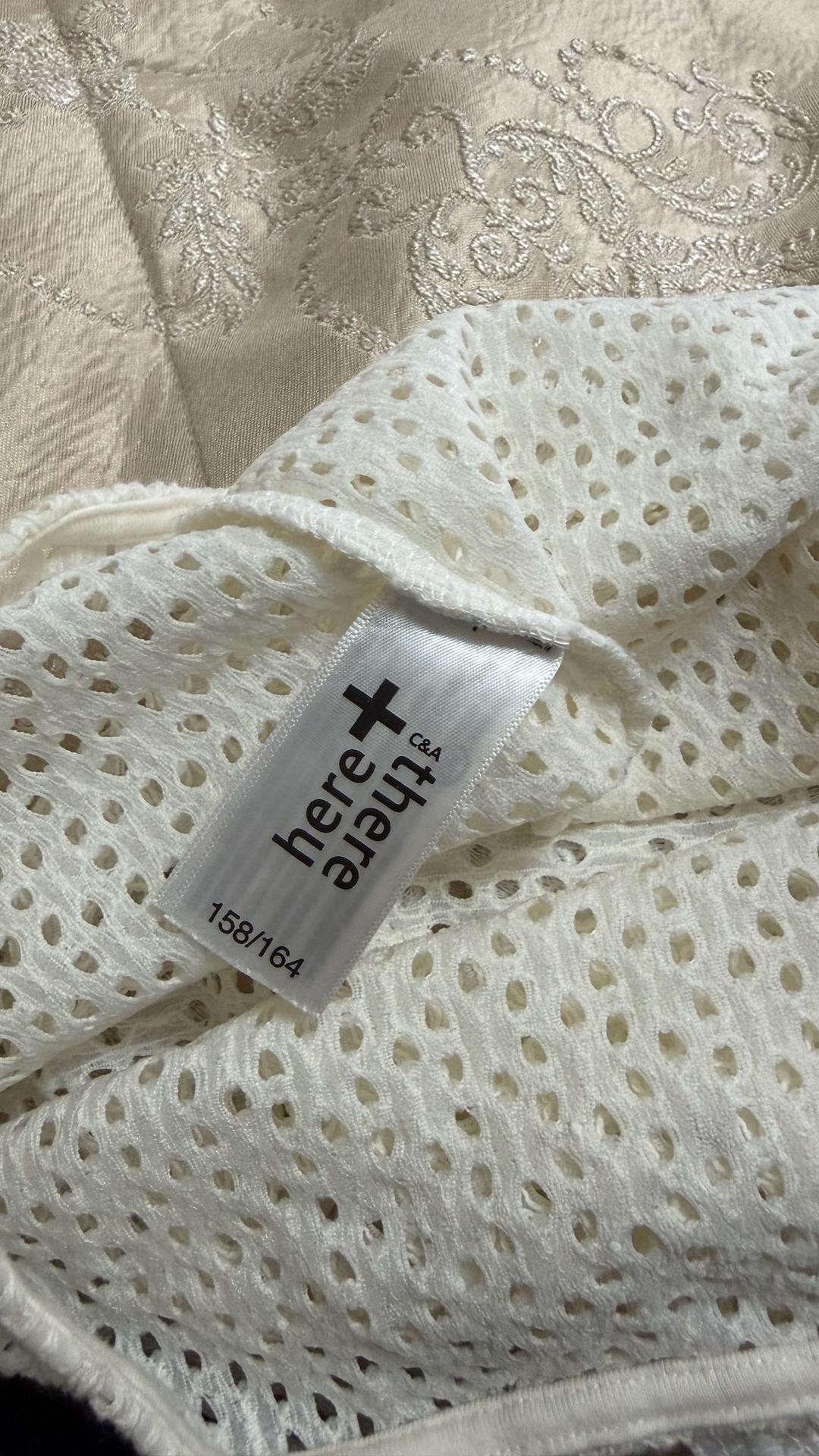 Zara Детский Ажурный топ с кружевной отделкой ( внутри Майка) — фото 2