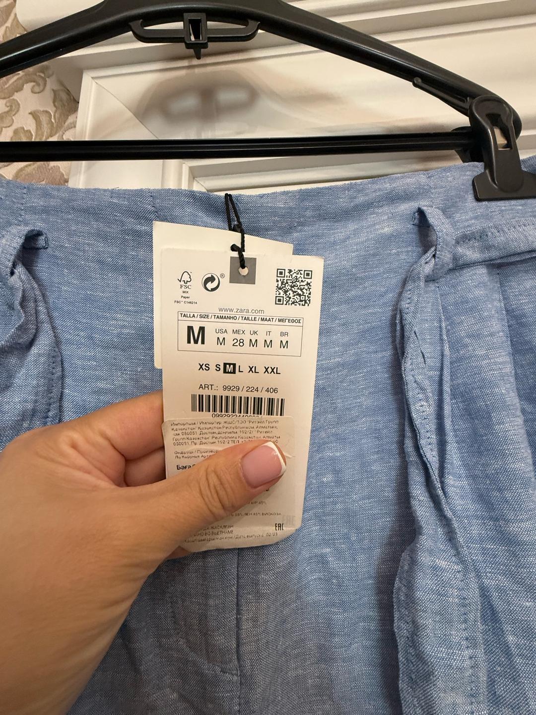 Zara НОВЫЕ Брюки ZARA ЛЕН — фото 2