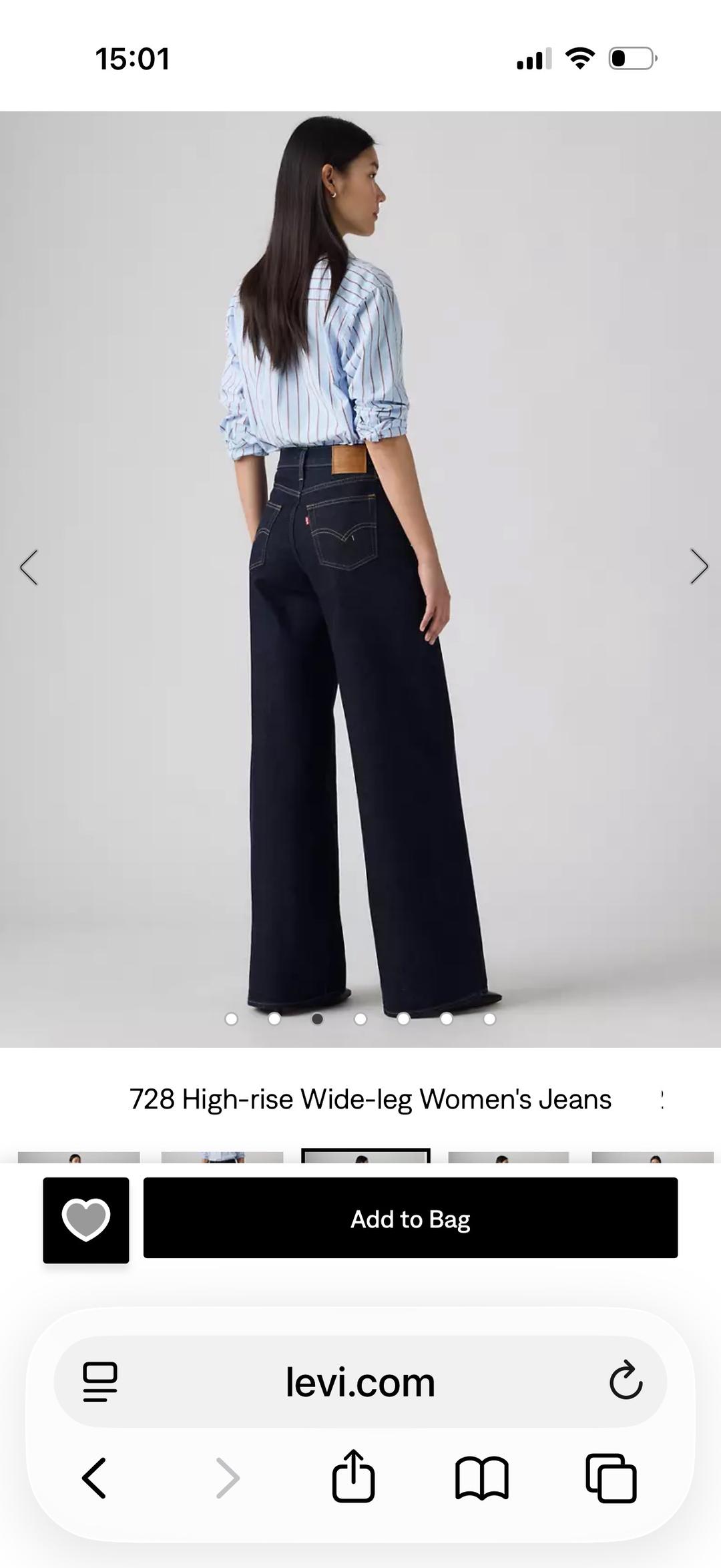 Levi's Levi's 728 High-rise Wide-leg Women's Jeans — фото 2