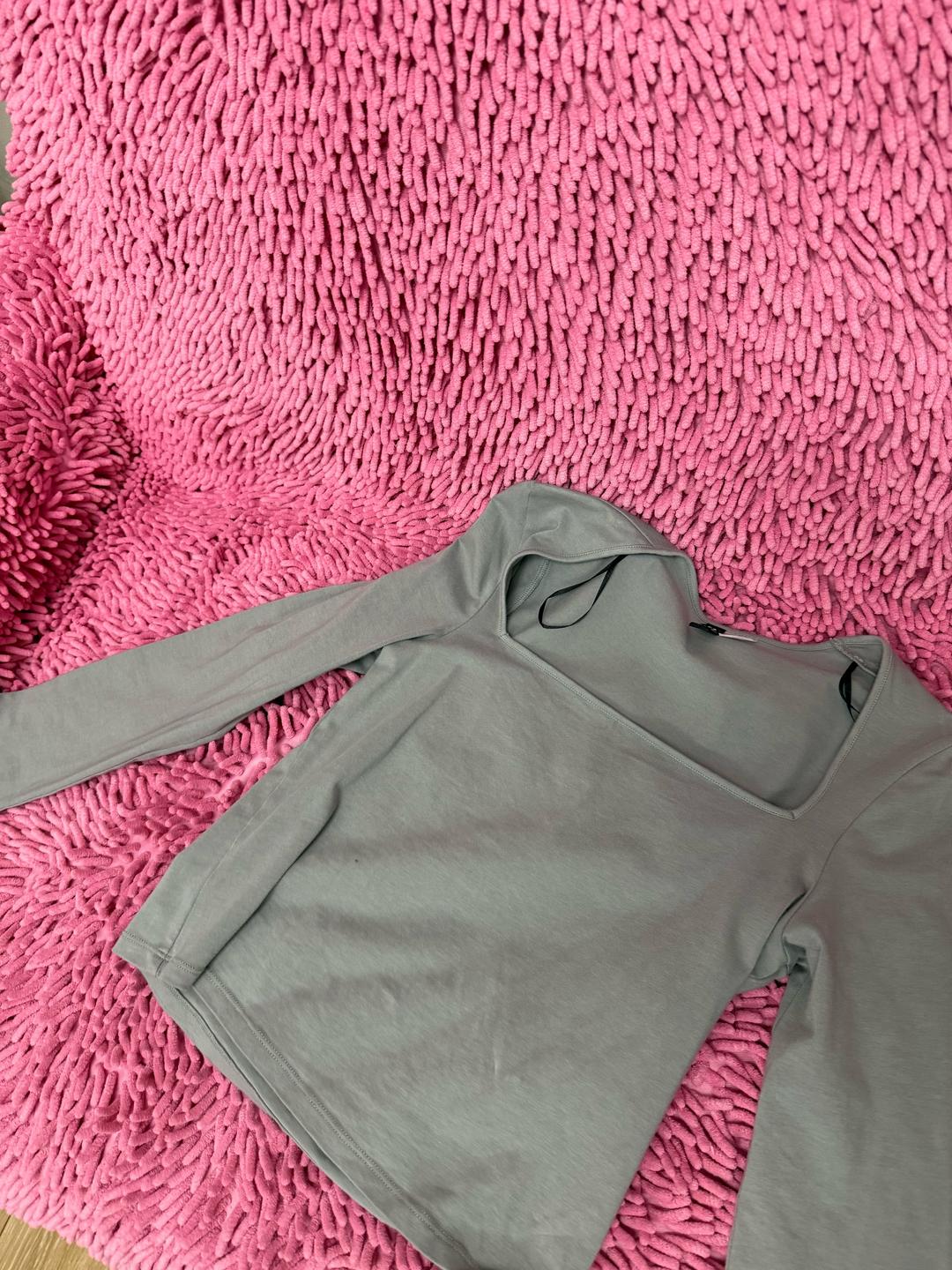 H&M Лонгслив с квадратным вырезом — фото 2