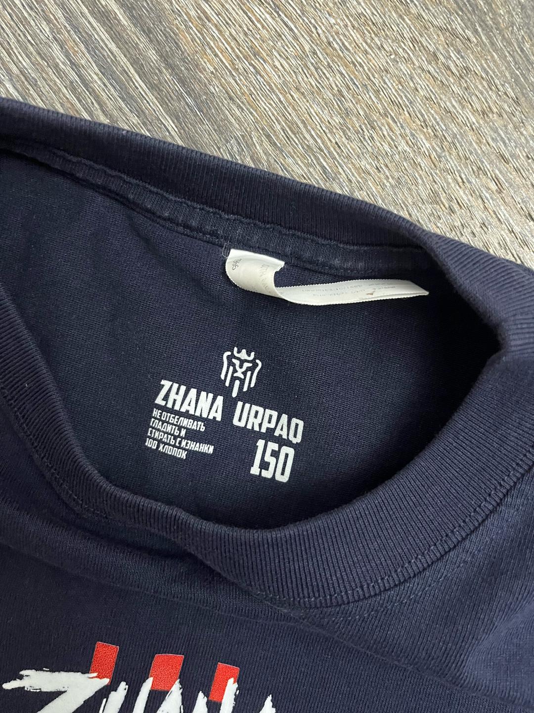 Нет бренда Темно синяя футболка Zhana urpaq — фото 2