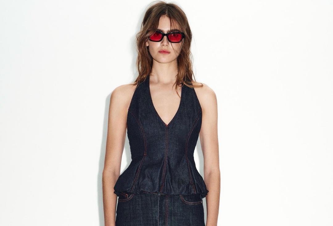 Zara Джинсовый топ Зара хс — фото 2
