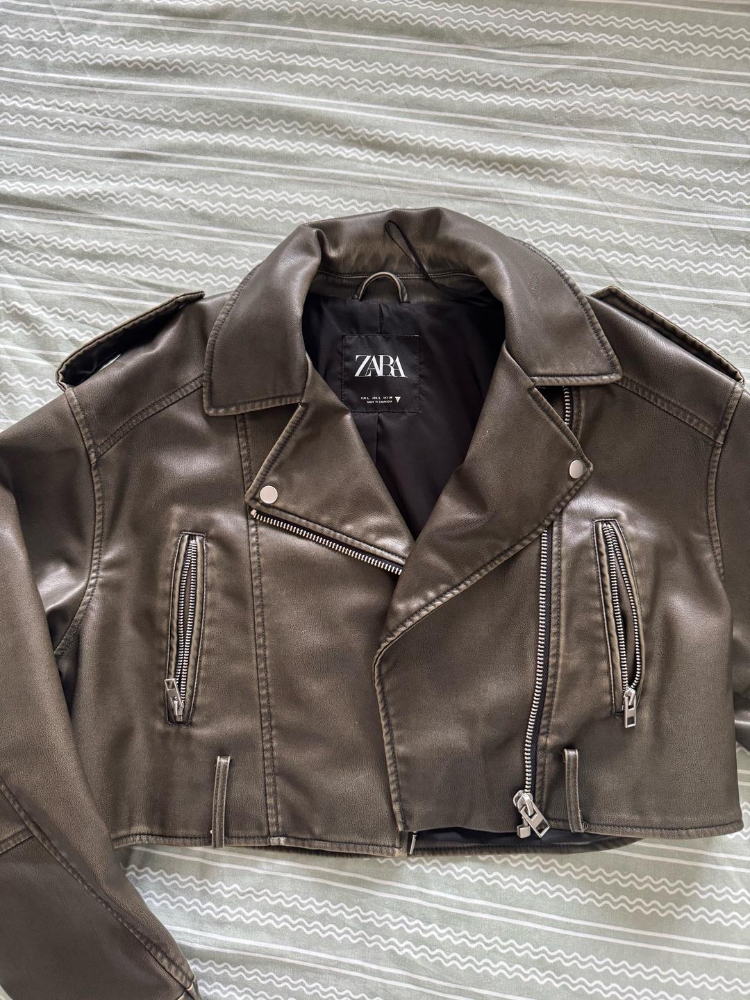 Zara Кожаная куртка Zara — фото 2