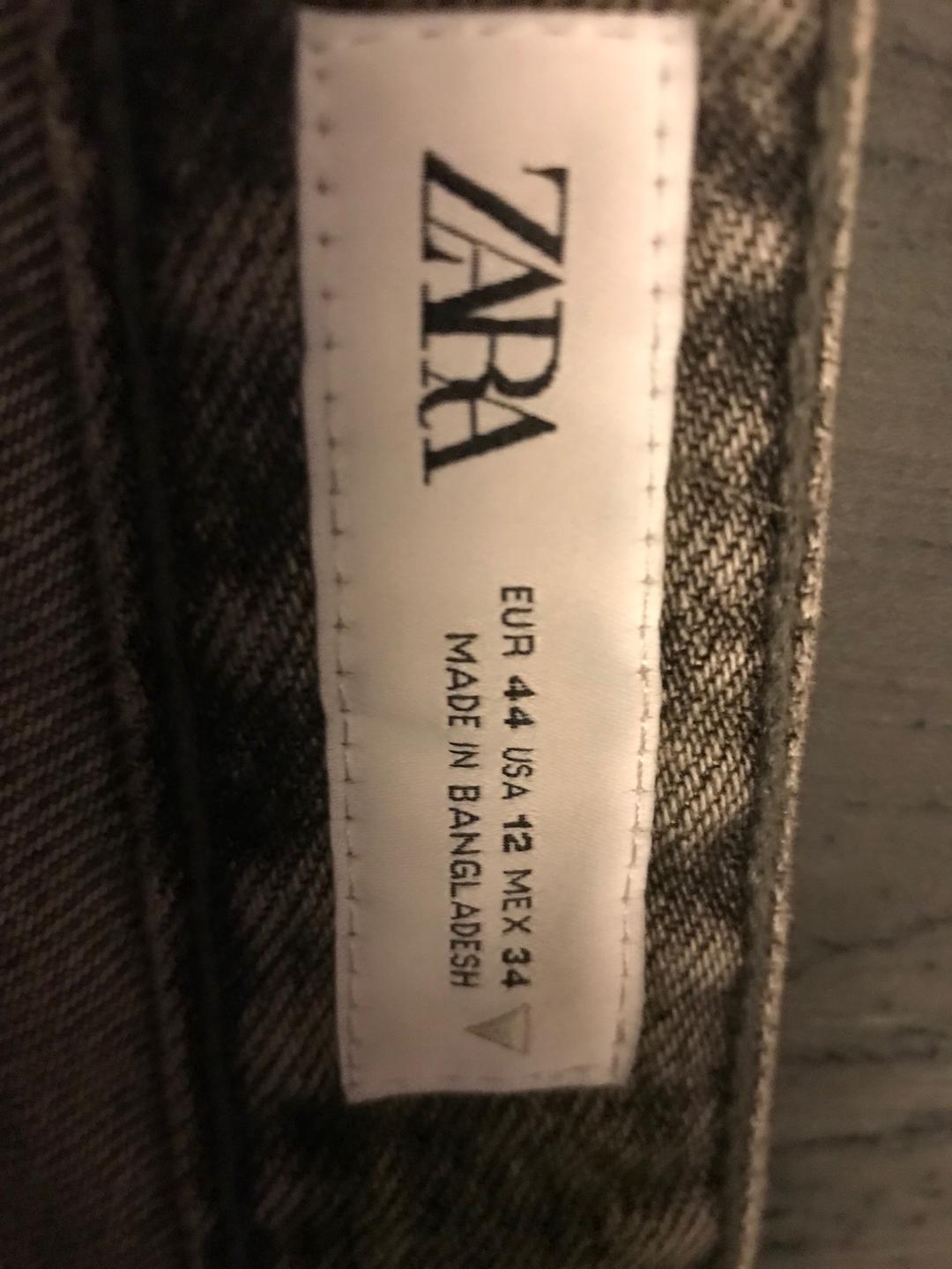 Zara Джинсы ZARA с золотистым напылением, широкие — фото 2