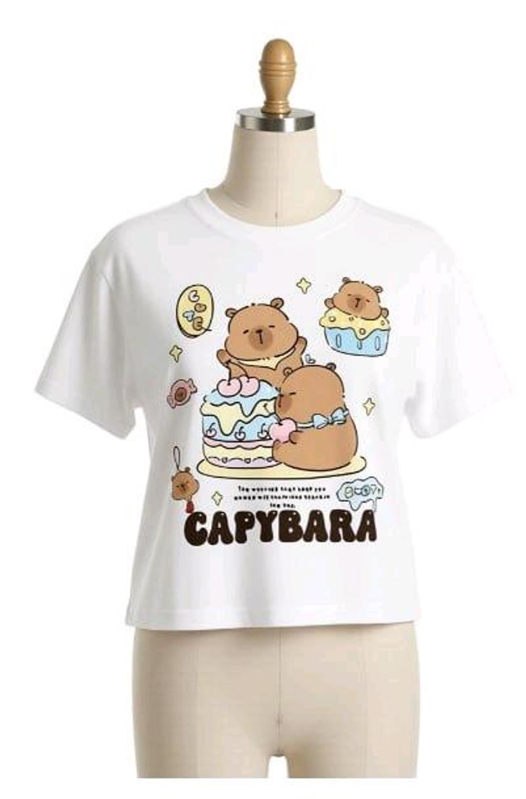Нет бренда Детская футболка капибара — фото 2