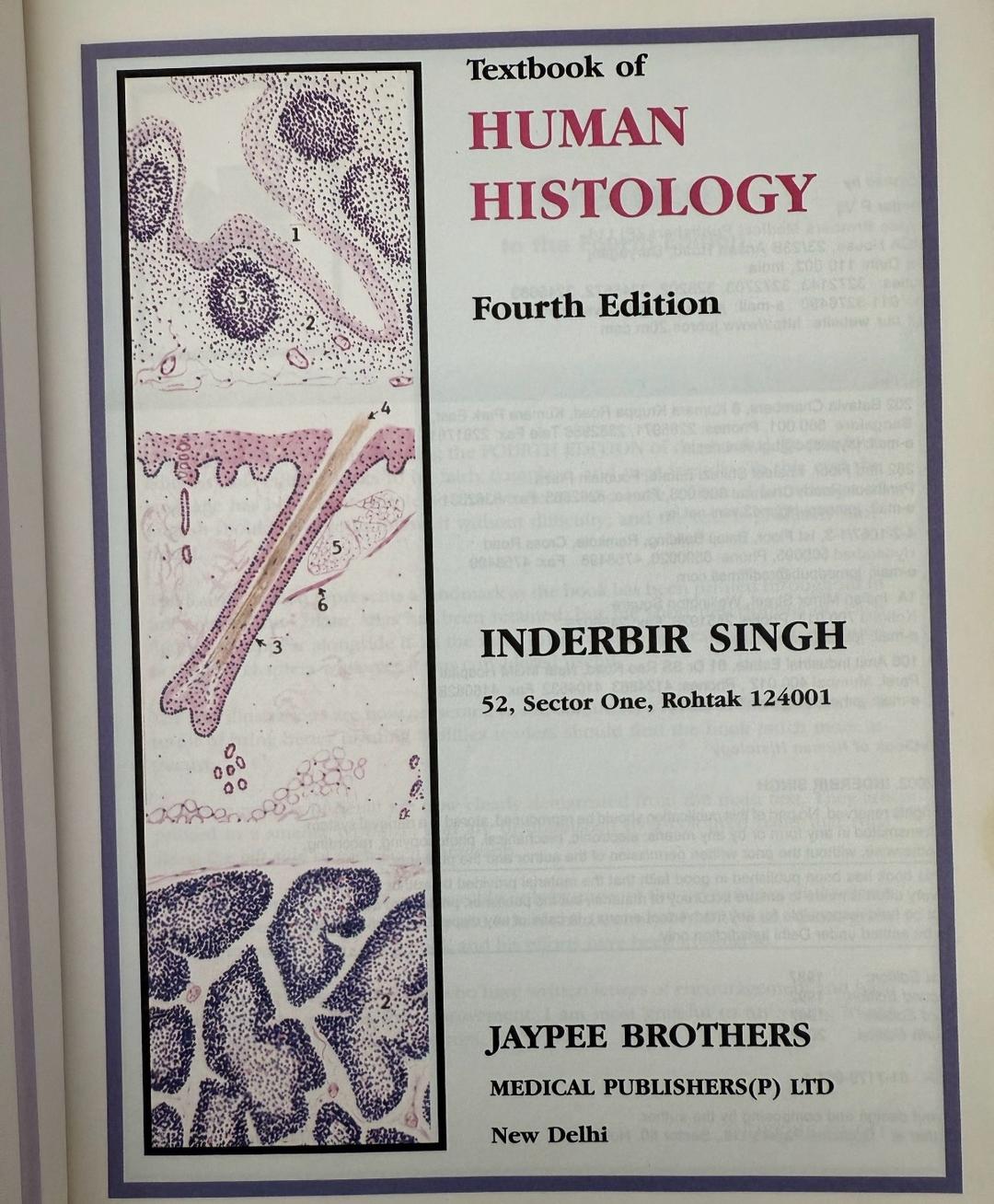 Inderbir Singh Textbook of Human Histology — фото 2