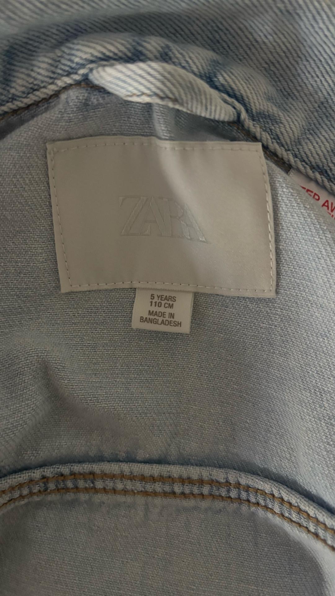 Zara Джинсовая куртка ZARA с вышивкой для девочки — фото 2