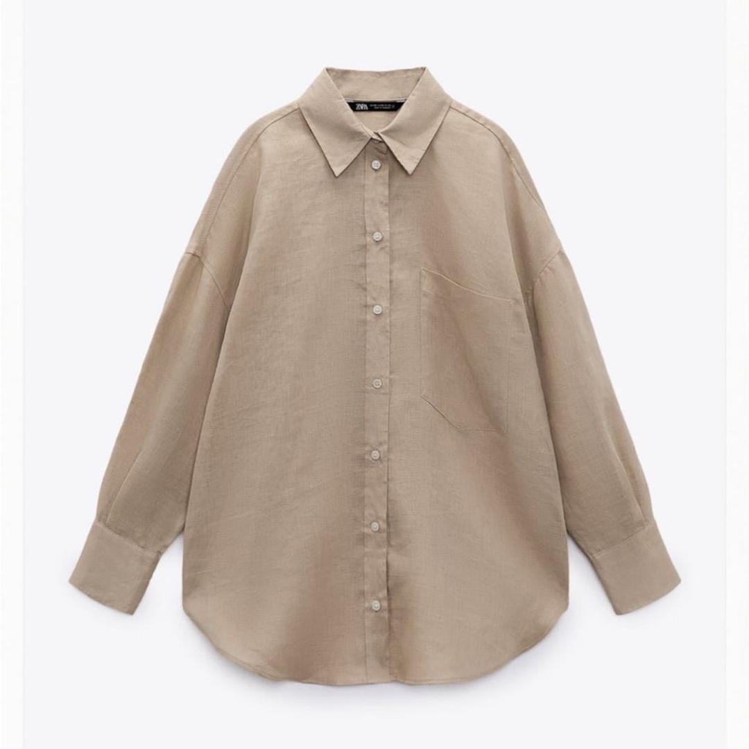 Zara Льняная рубашка ZARA — фото 2