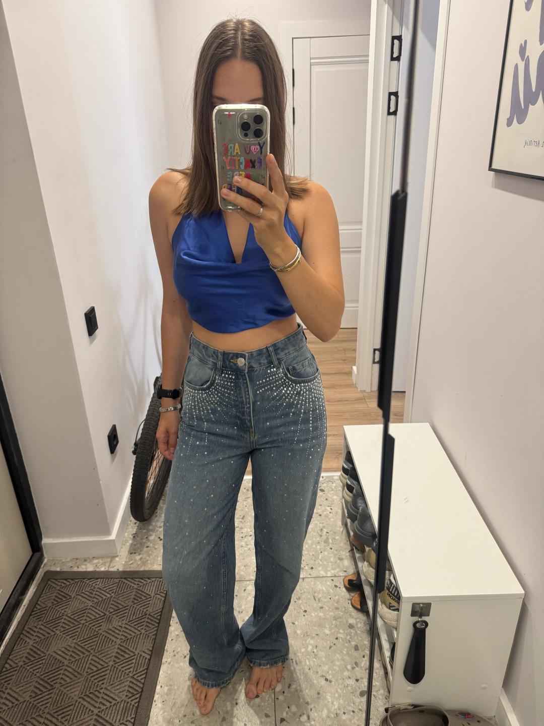 Pull & Bear Джинсы со стразами — фото 2