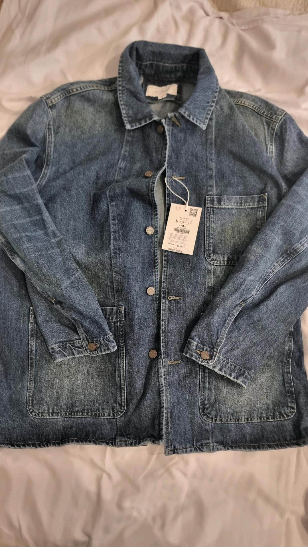 Zara Новая джинсовая куртка Zara (L) с бирками — фото 2