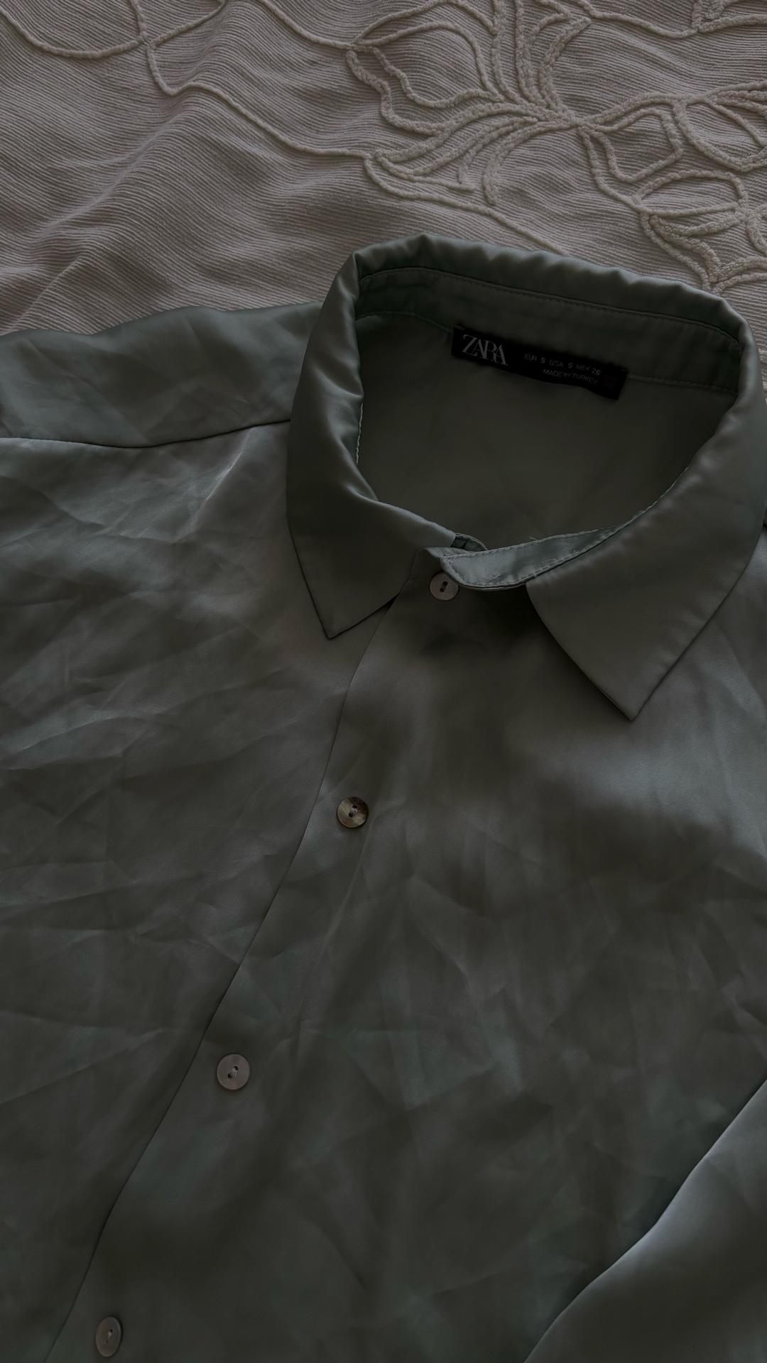 Zara Атласная рубашка ZARA — фото 2