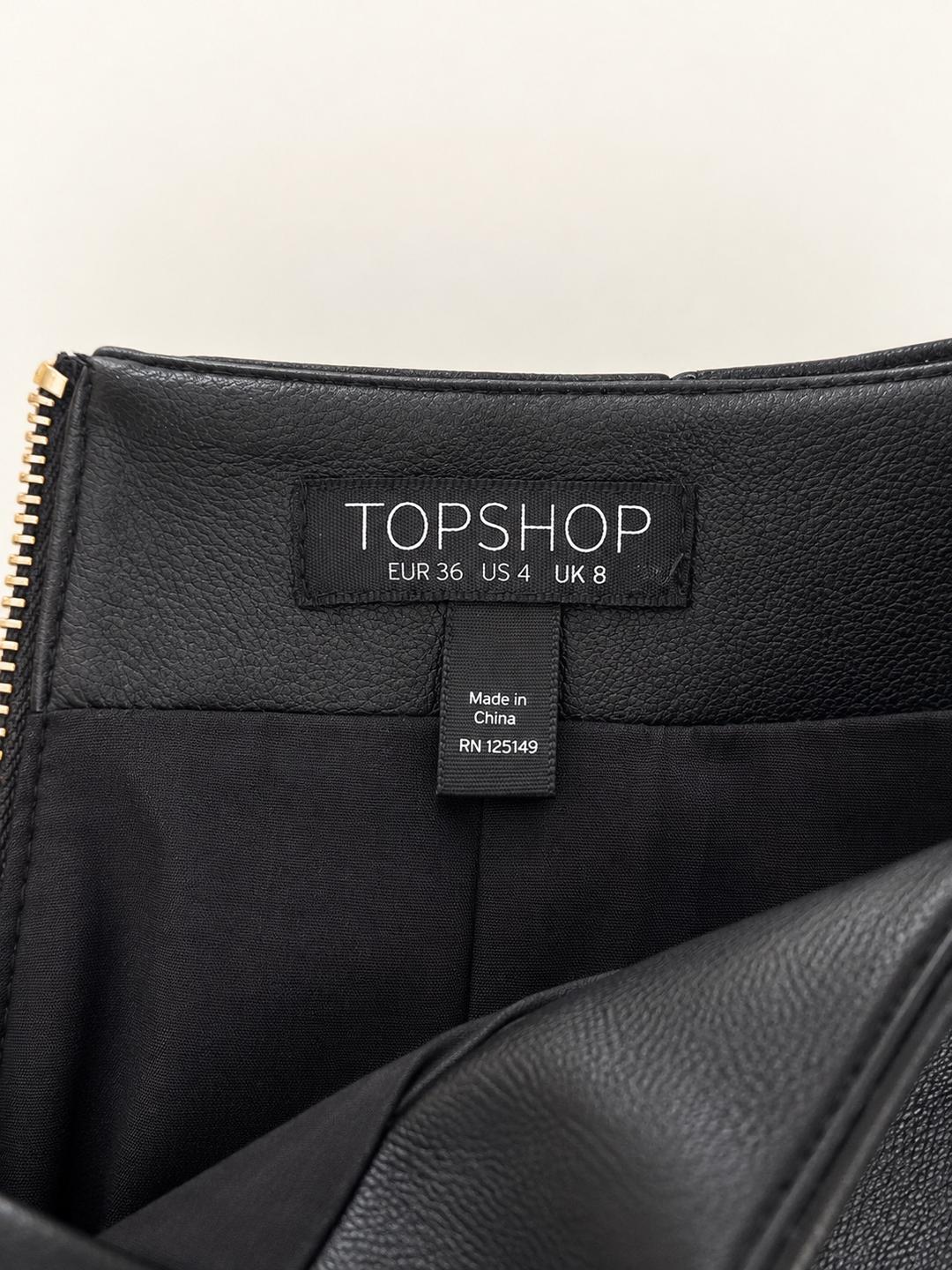 Topshop Новая кожаная юбка Topshop со стразами и молнией 🖤✨ — фото 2