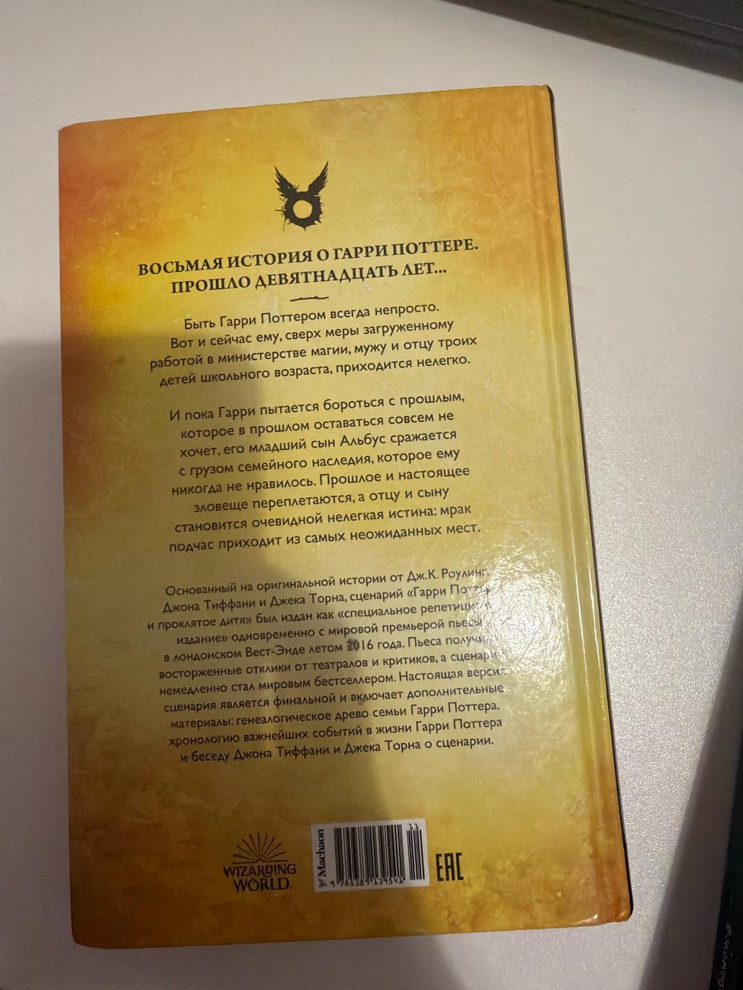 Джоан Роулинг, Джон Тиффани, Джек Торн Гарри Поттер и Проклятое дитя — фото 2