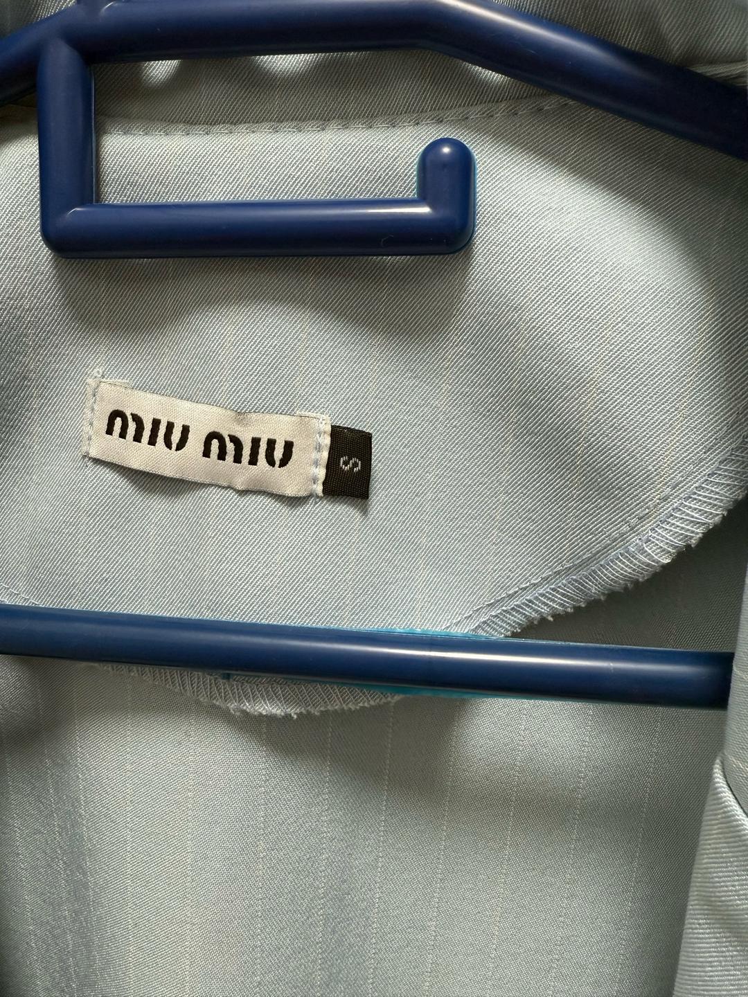 Miu Miu Нежно-голубой жакет с изысканным кружевом — фото 2