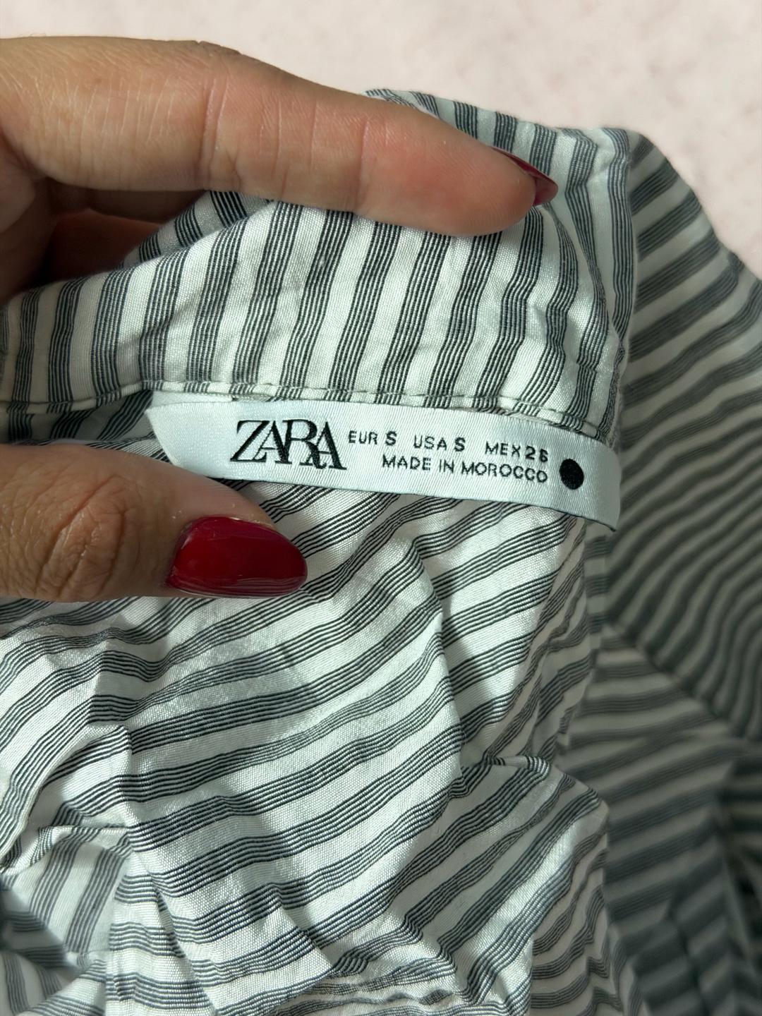 Zara Блузка Zara на одно плечо в полоску — фото 2