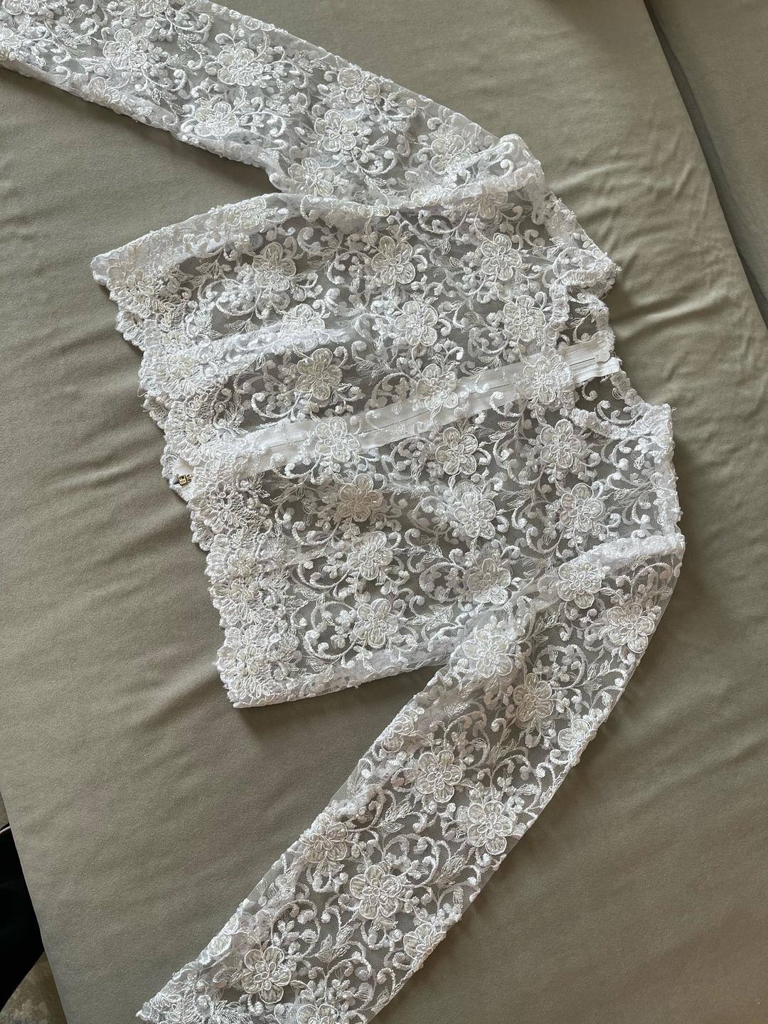 Handmade (ручная работа) Кружевной топ с длинными рукавами — фото 2