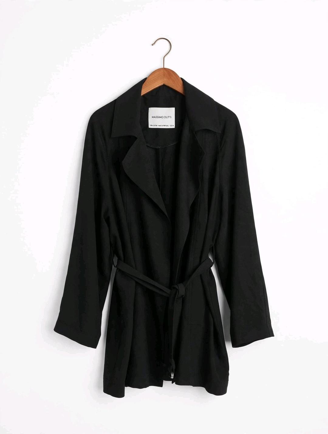 Massimo Dutti Massimo Dutti черный кимоно-тренч — фото 2