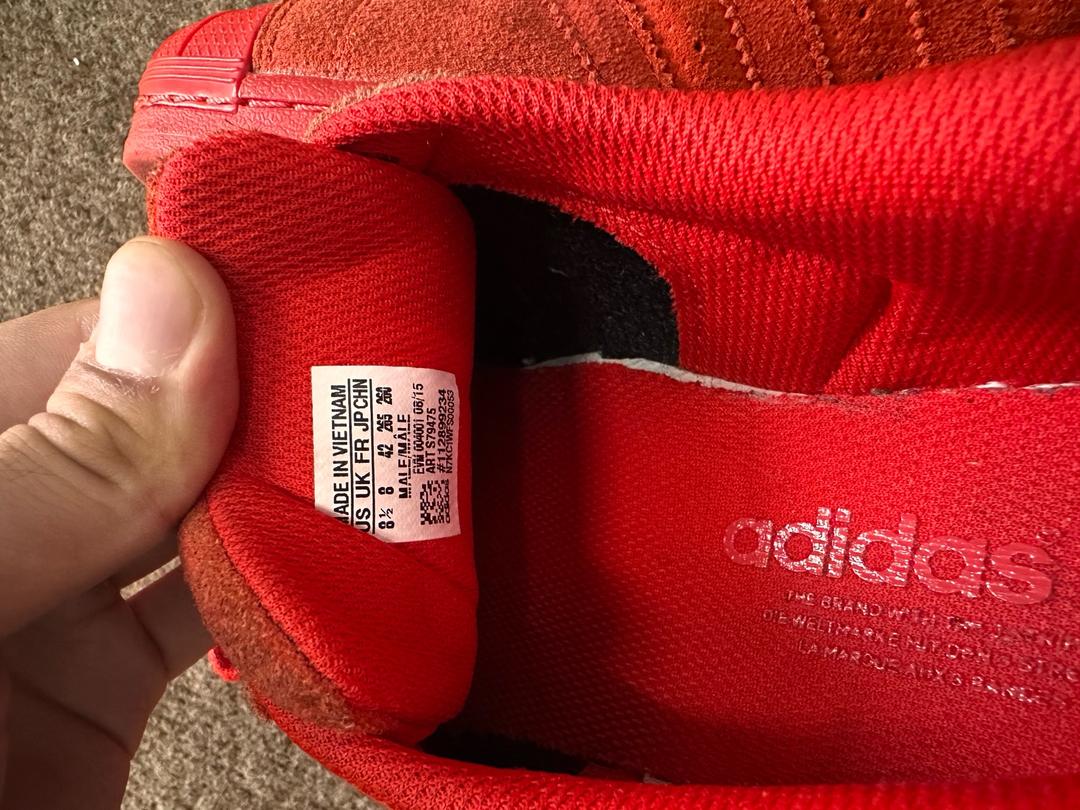 Adidas Adidas Superstar Suede Red оригинал 42 размер — фото 2