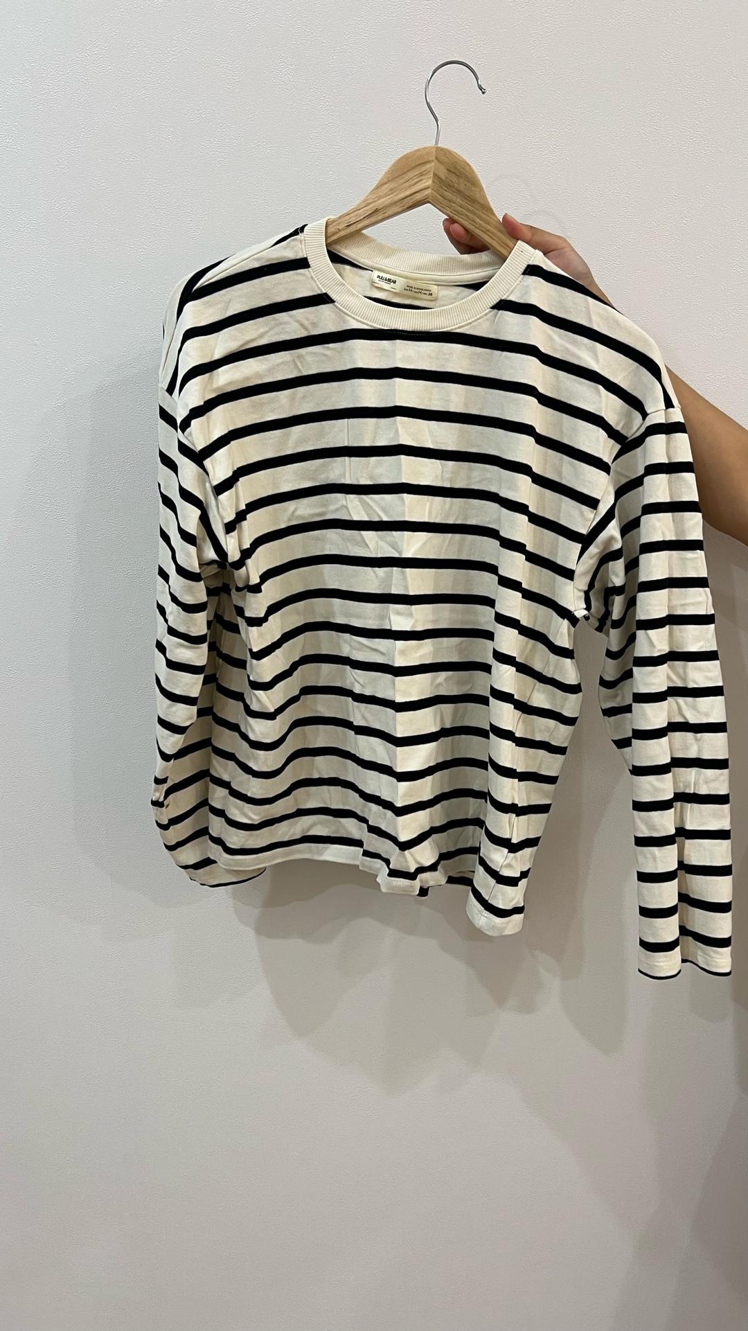 Pull & Bear Лонгслив Pull&Bear в полоску — фото 2