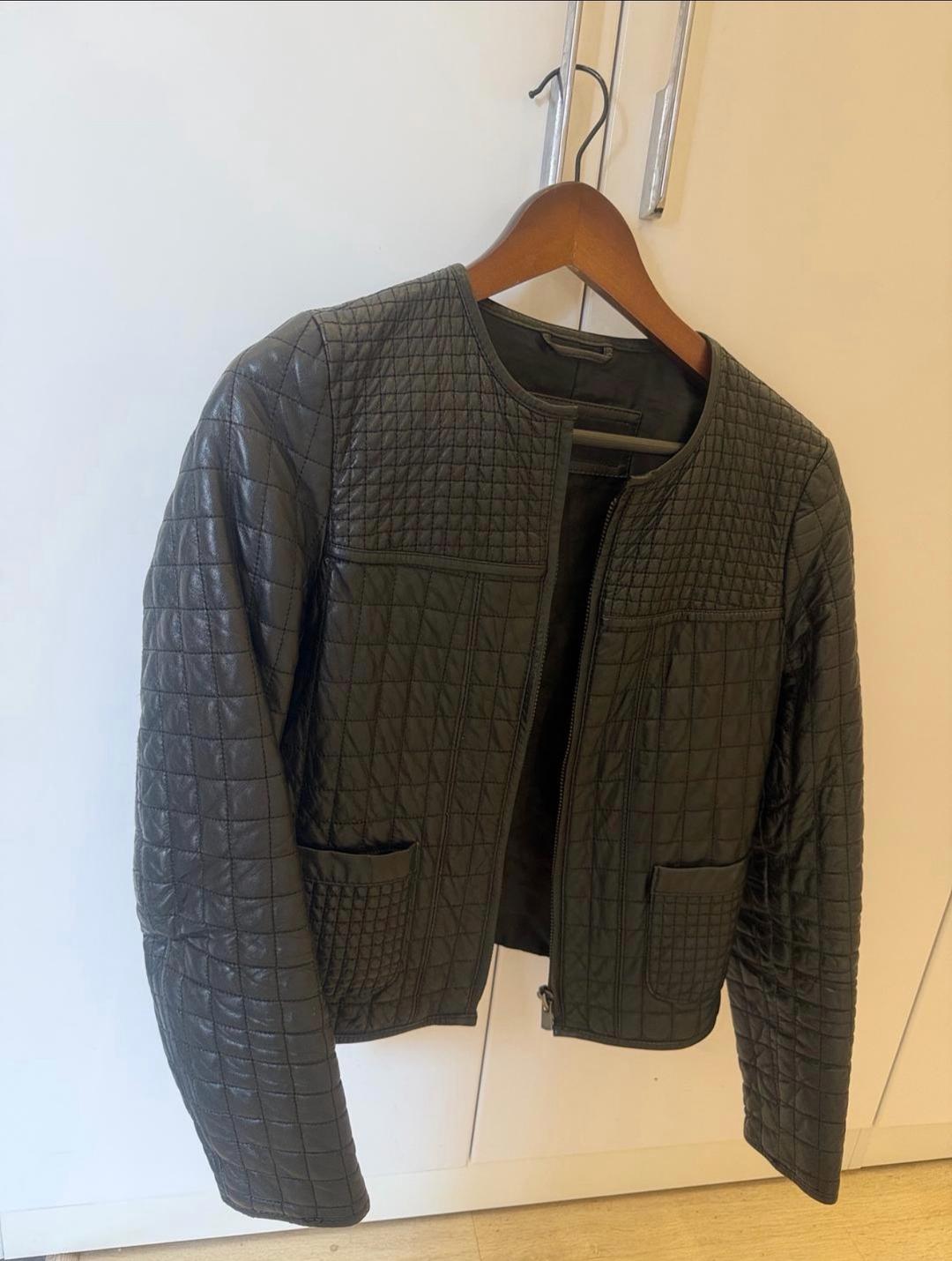 Zara Стеганая куртка кожаная Zara — фото 2